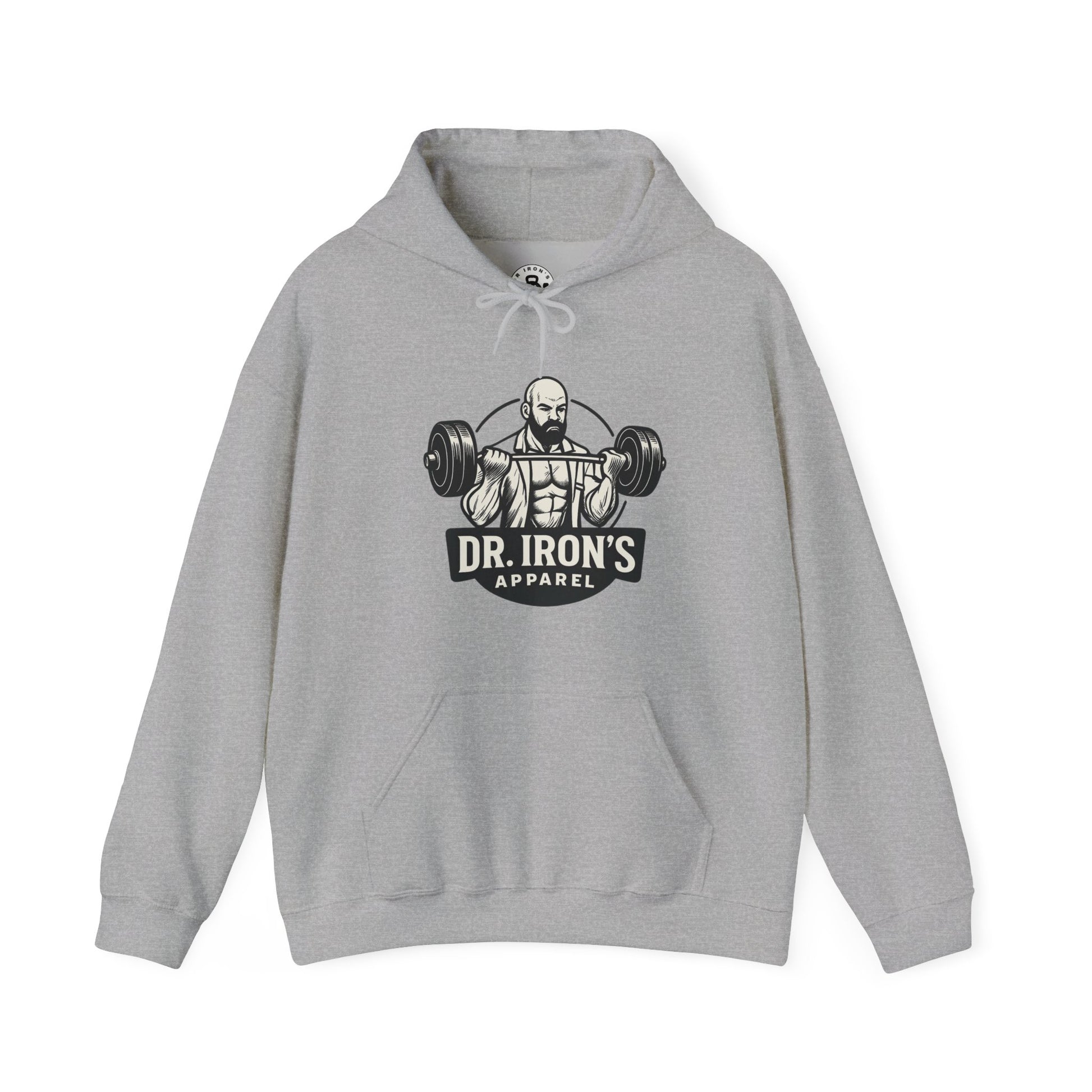 Dr. Iron's Motivational Fitness Hoodie, Gym Apparel, Unisex Sweatshirt, Workout Gift, Inspirational Clothing, Fitness Goals