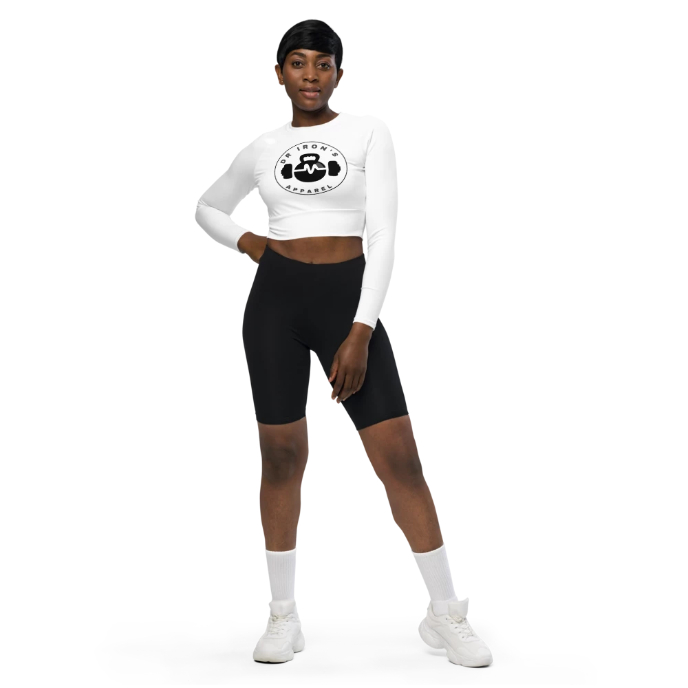 logo Long Sleeve Crop Top