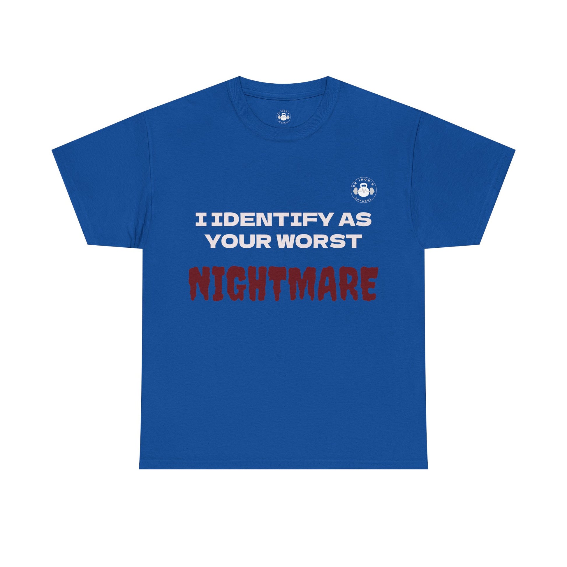 Unisex Heavy Cotton Tee with 'I Identify As Your Worst Nightmare' Print - Casual Tee, Funny Shirt, Halloween Costume, Gift for [...]