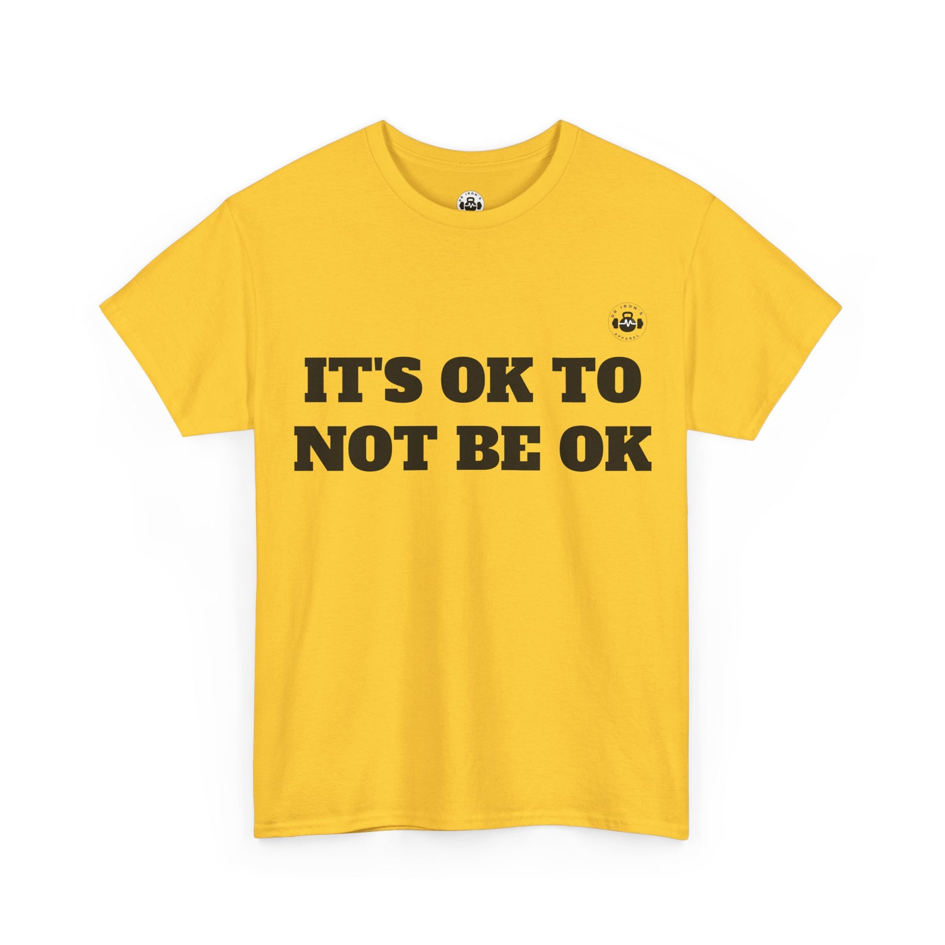 It's OK to Not Be OK Unisex Heavy Cotton Tee - Mental Health Awareness Tee, Casual Comfort, Inspirational Shirt, Self-Care Gift