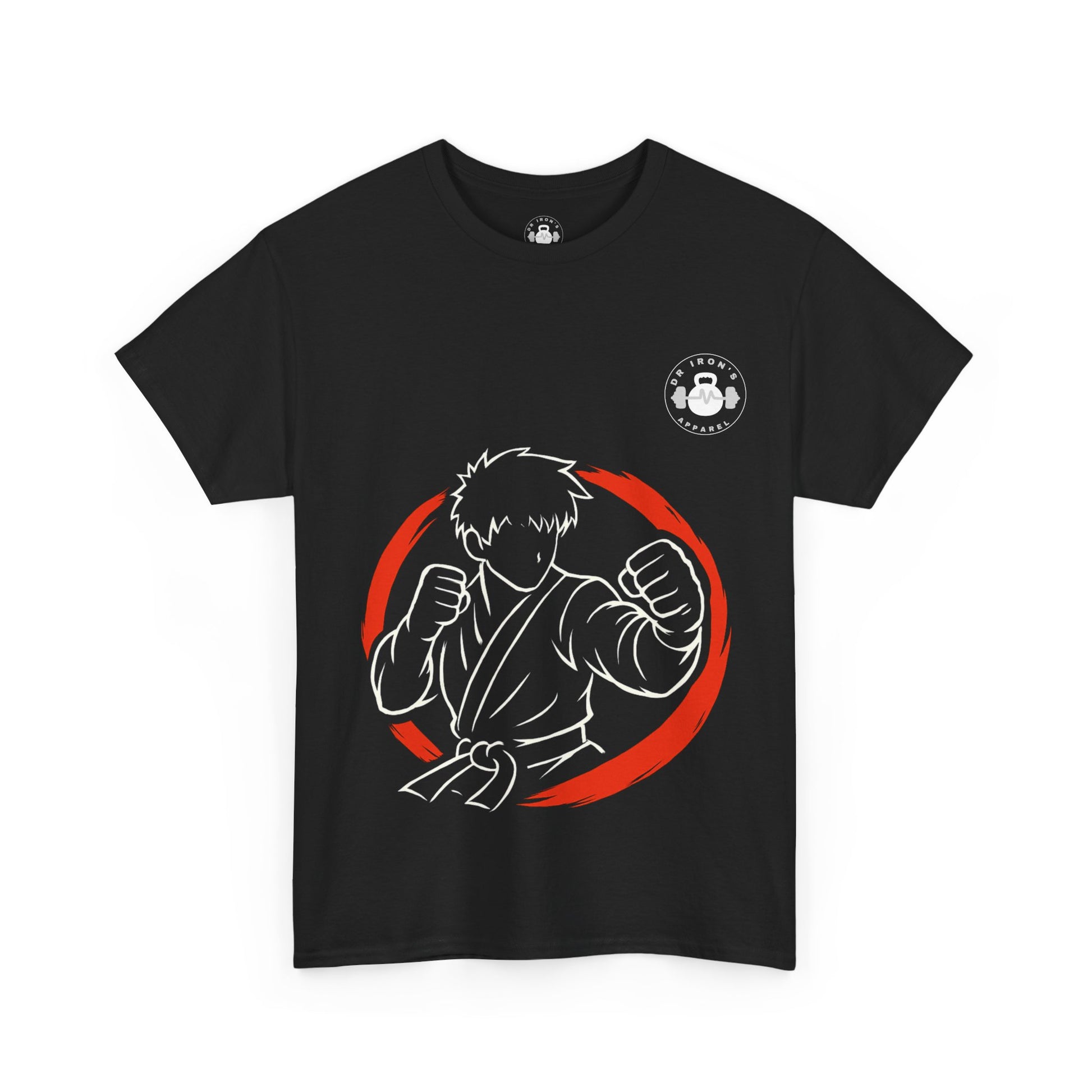Unisex Heavy Cotton Tee with Artistic Red Design, Comfortable Everyday Wear, Casual Gift, Perfect for Art Lovers, Graphic Tee