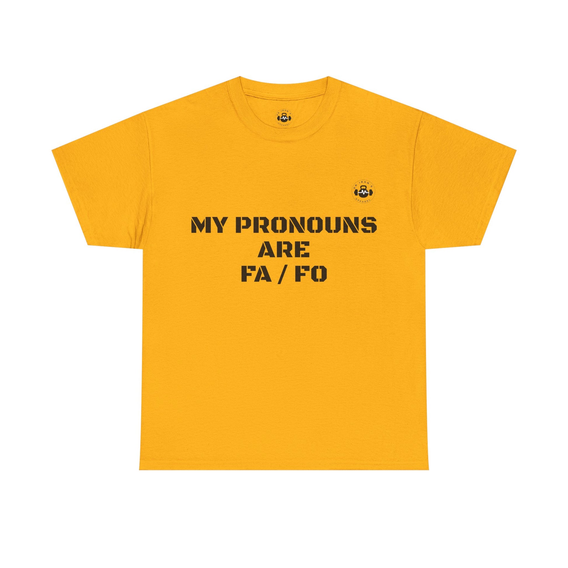 Unisex Heavy Cotton Tee - My Pronouns Are FA/FO, Pride Apparel, LGBTQ+ T-Shirt, Gender Expression Tee, Equality Support Shirt, [...]