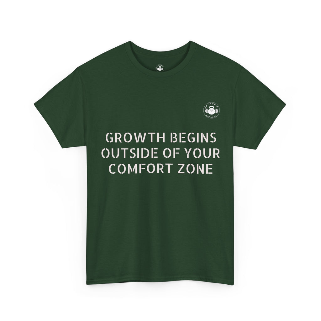 Inspirational Growth Tee, Motivational T-Shirt, Comfort Zone Quote, Unisex Cotton Top, Gift for Dreamers, Positive Vibes apparel