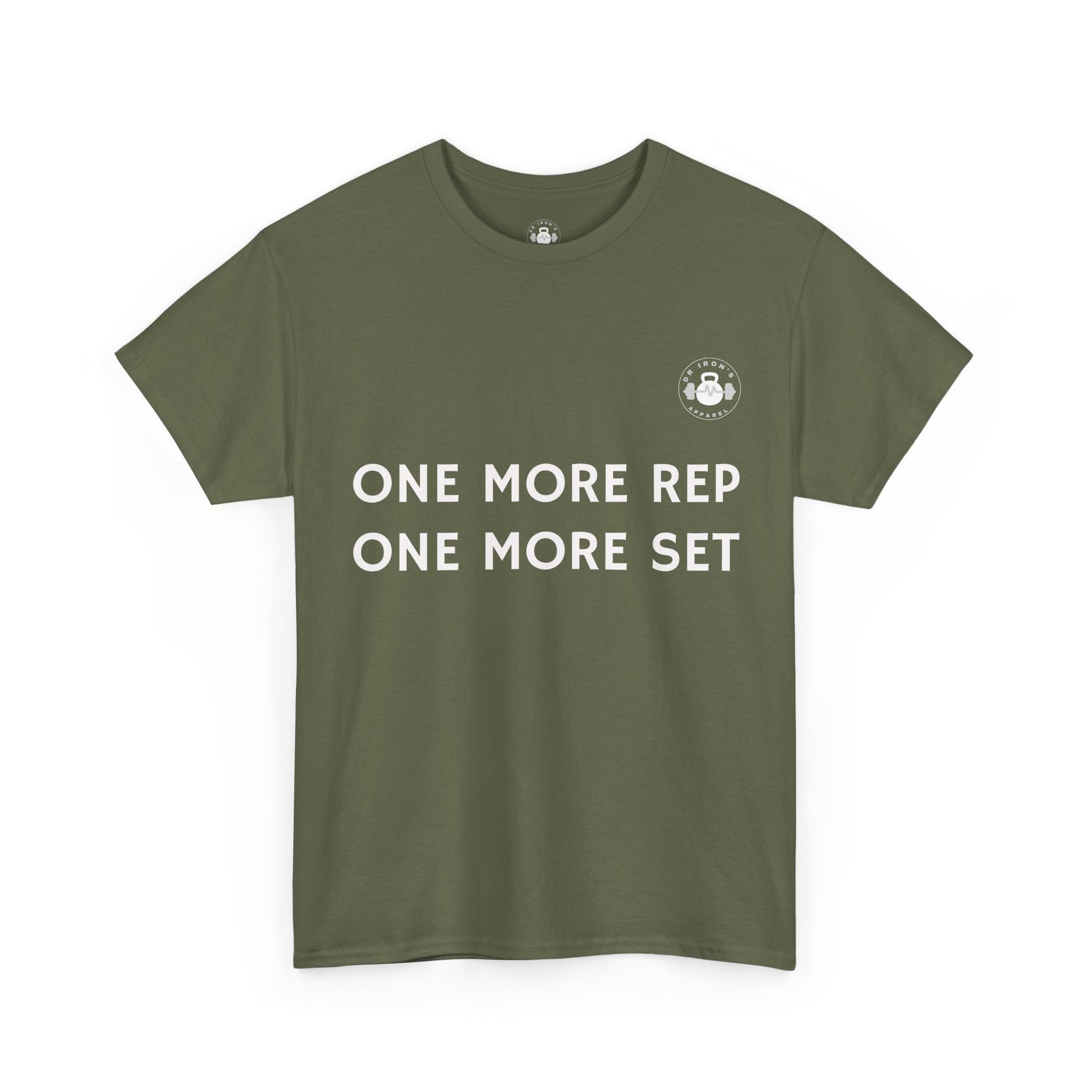 Gym Motivation Tee: One More Rep One More Set, Fitness Apparel, Workout Shirt, Unisex Cotton Tee, Gift for Gym Lovers