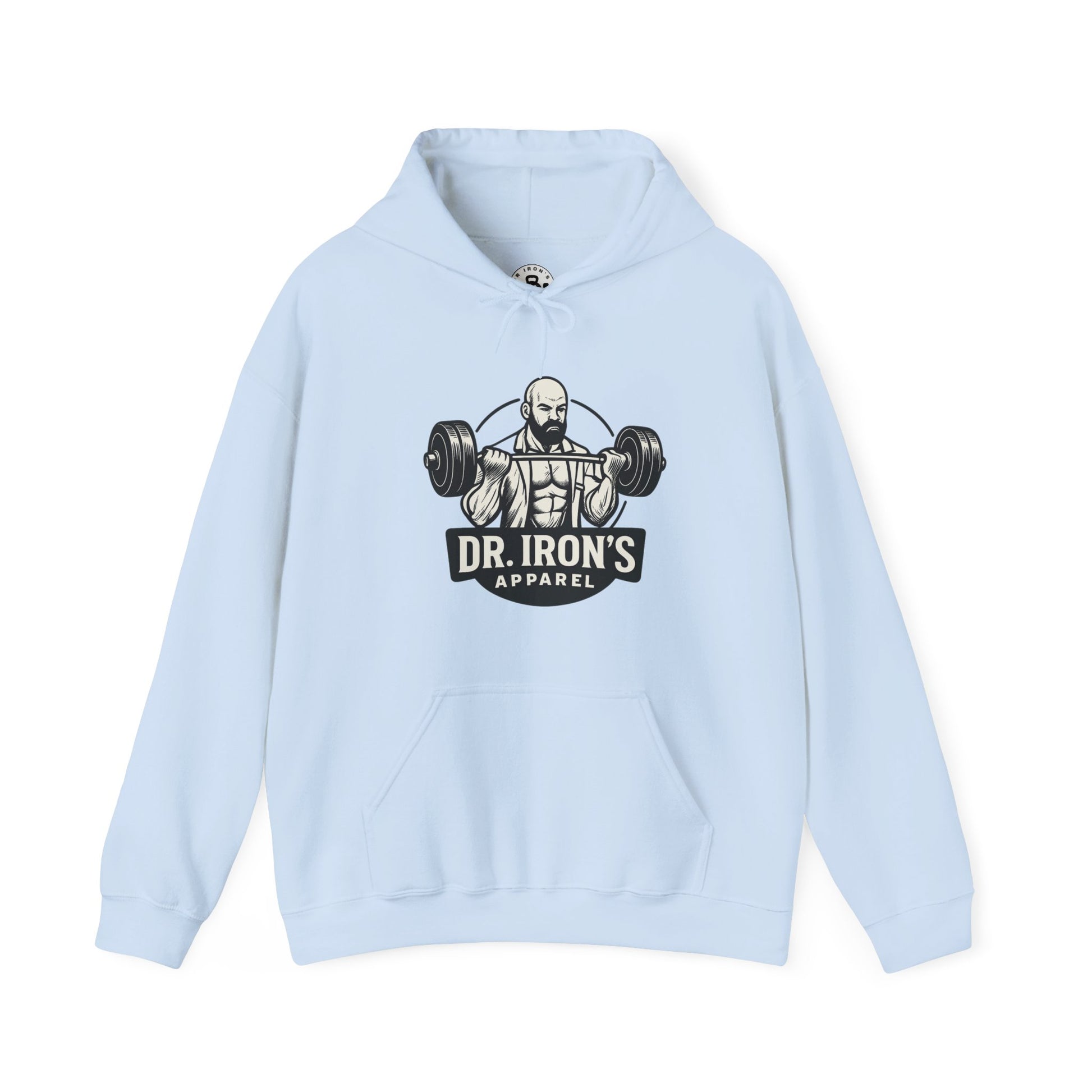 Dr. Iron's Motivational Fitness Hoodie, Gym Apparel, Unisex Sweatshirt, Workout Gift, Inspirational Clothing, Fitness Goals
