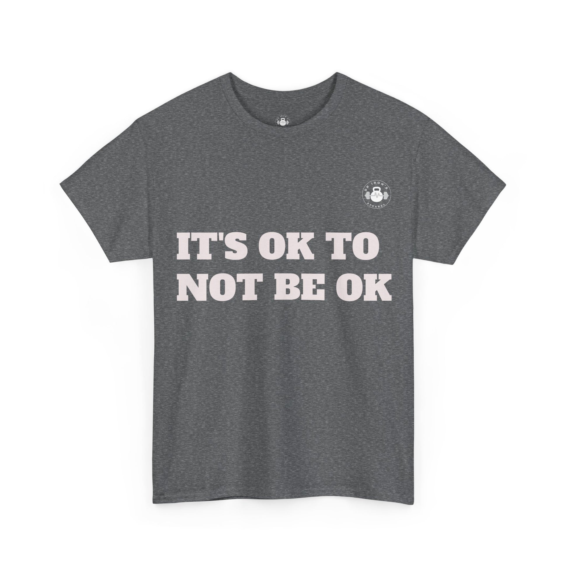 Unisex Heavy Cotton Tee - It's OK to Not Be OK T-Shirt, Mental Health Awareness Shirt, Self-Care Apparel, Gift for Friends, [...]