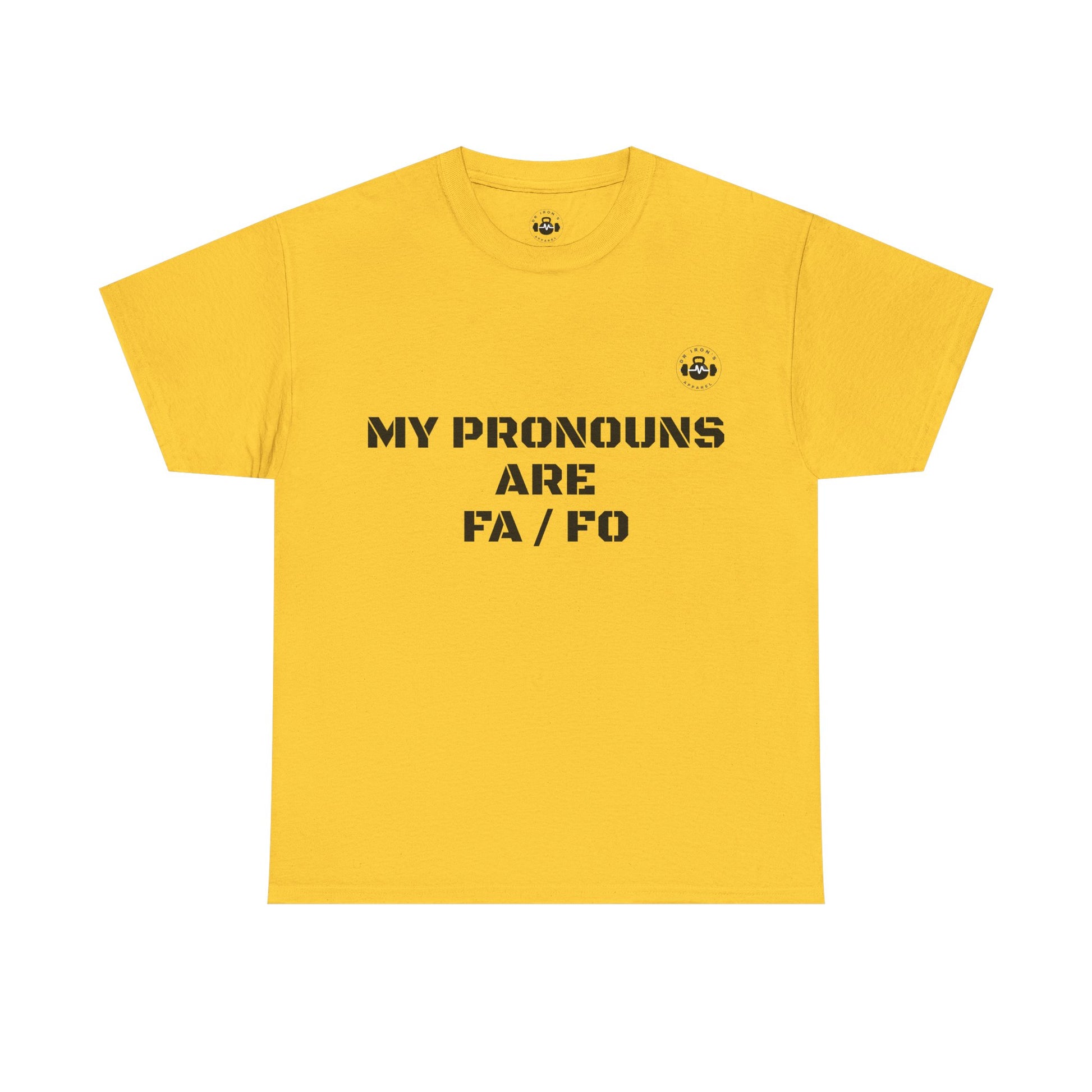 Unisex Heavy Cotton Tee - My Pronouns Are FA/FO, Pride Apparel, LGBTQ+ T-Shirt, Gender Expression Tee, Equality Support Shirt, [...]