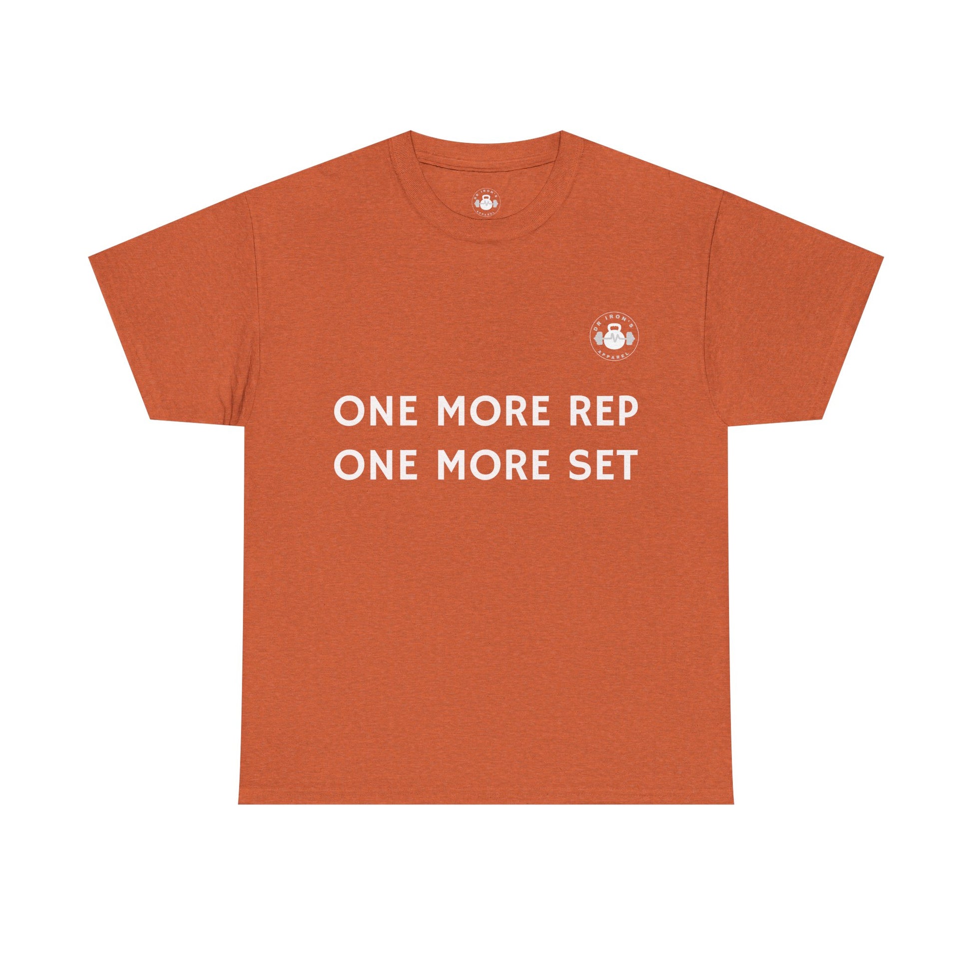 Gym Motivation Tee: One More Rep One More Set, Fitness Apparel, Workout Shirt, Unisex Cotton Tee, Gift for Gym Lovers