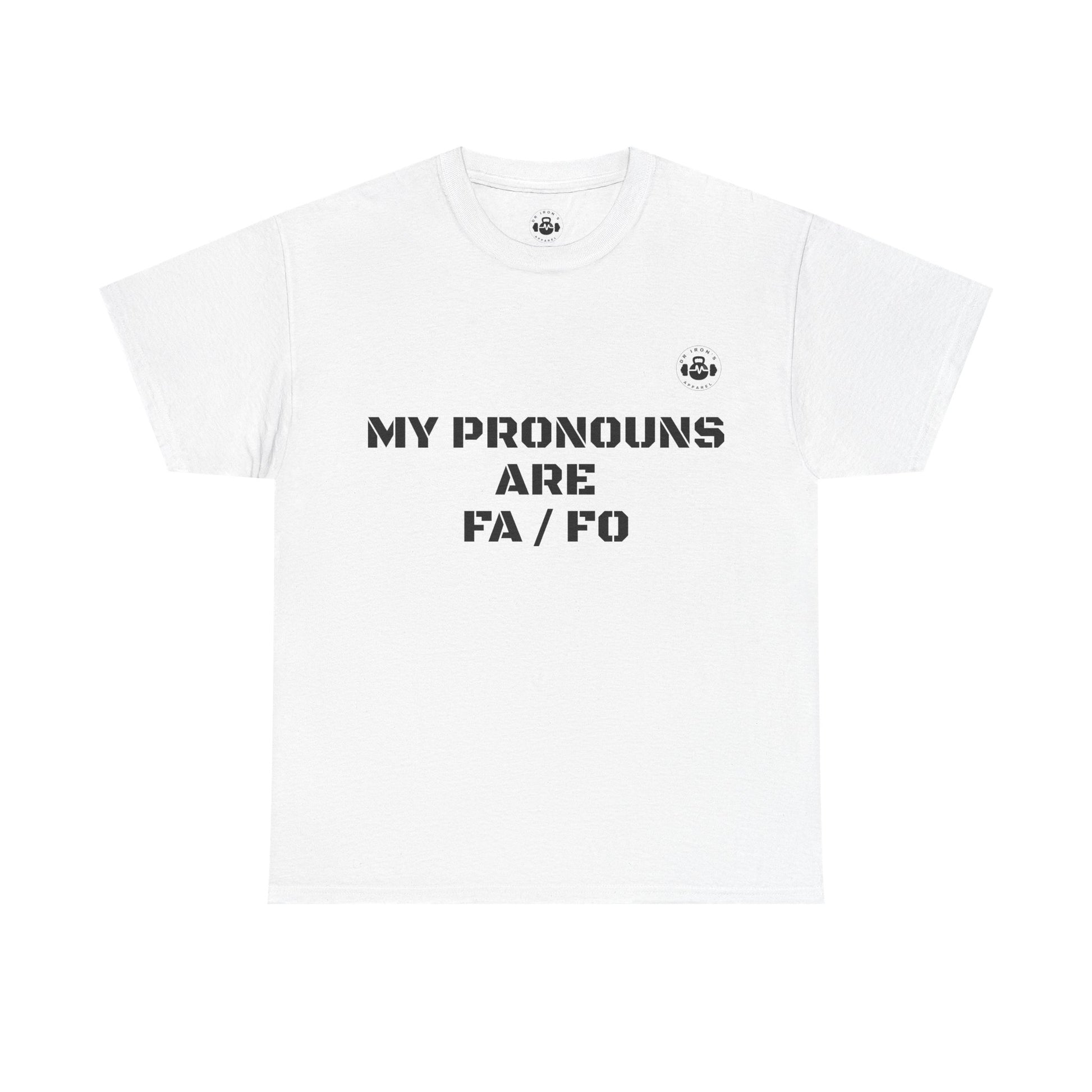 Unisex Heavy Cotton Tee - My Pronouns Are FA/FO, Pride Apparel, LGBTQ+ T-Shirt, Gender Expression Tee, Equality Support Shirt, [...]
