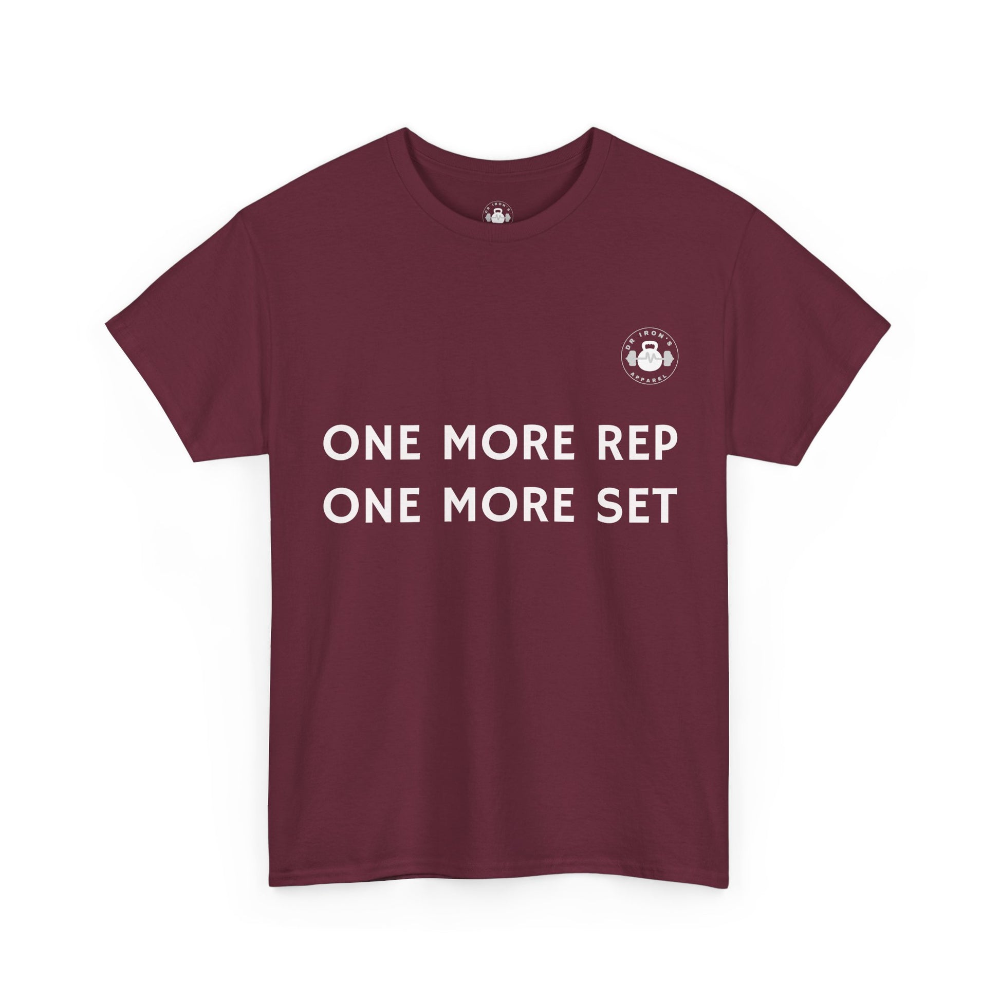 Gym Motivation Tee: One More Rep One More Set, Fitness Apparel, Workout Shirt, Unisex Cotton Tee, Gift for Gym Lovers