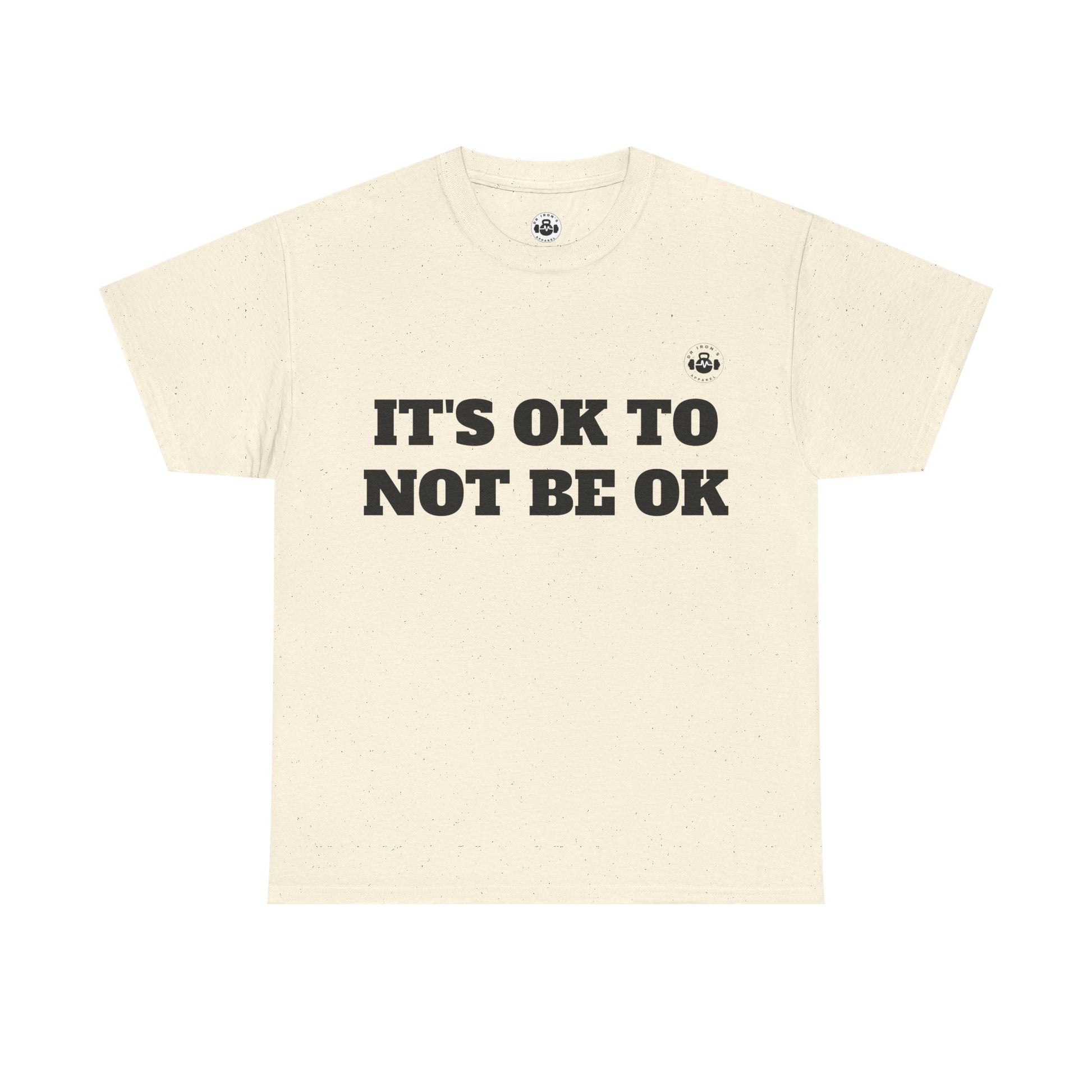 It's OK to Not Be OK Unisex Heavy Cotton Tee - Mental Health Awareness Tee, Casual Comfort, Inspirational Shirt, Self-Care Gift