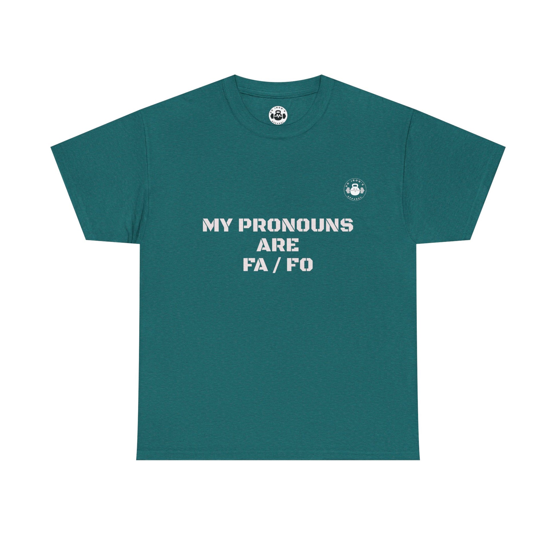 Unisex Heavy Cotton Tee - My Pronouns Are FA/FO, Gender Inclusive T-Shirt, LGBTQ+ Pride Apparel, Statement Tee, Comfortable Everyday Wear