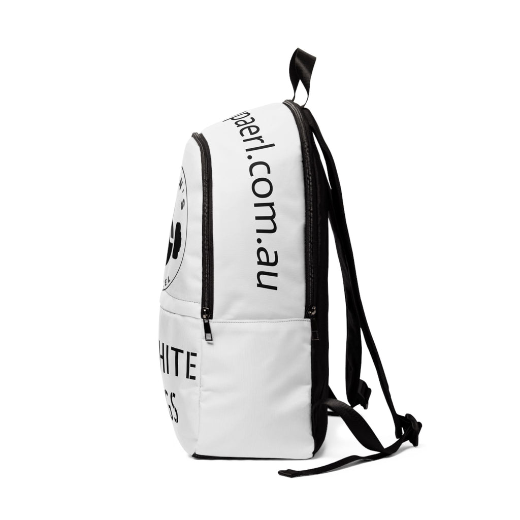 Unisex Fabric Gym Backpack - Motivational Fitness Bag, Workout Rucksack, School Daypack, Travel Backpack, No White Flags