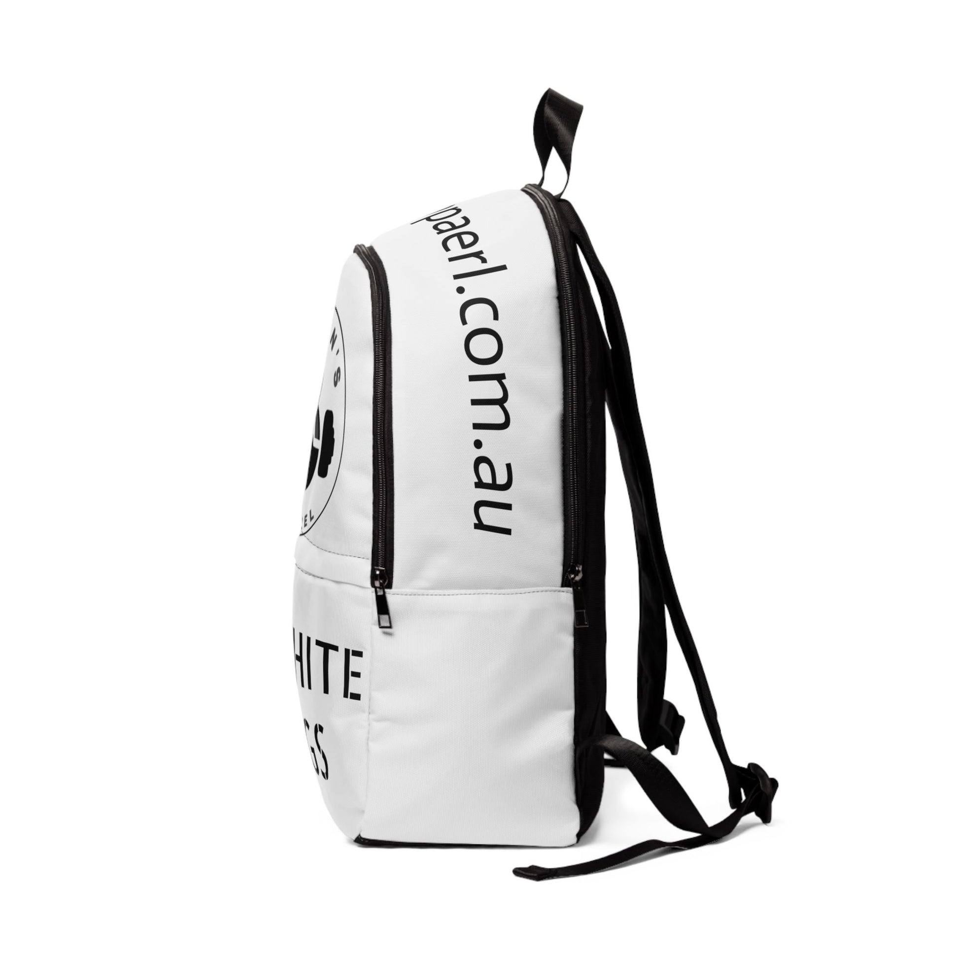 Unisex Fabric Gym Backpack - Motivational Fitness Bag, Workout Rucksack, School Daypack, Travel Backpack, No White Flags