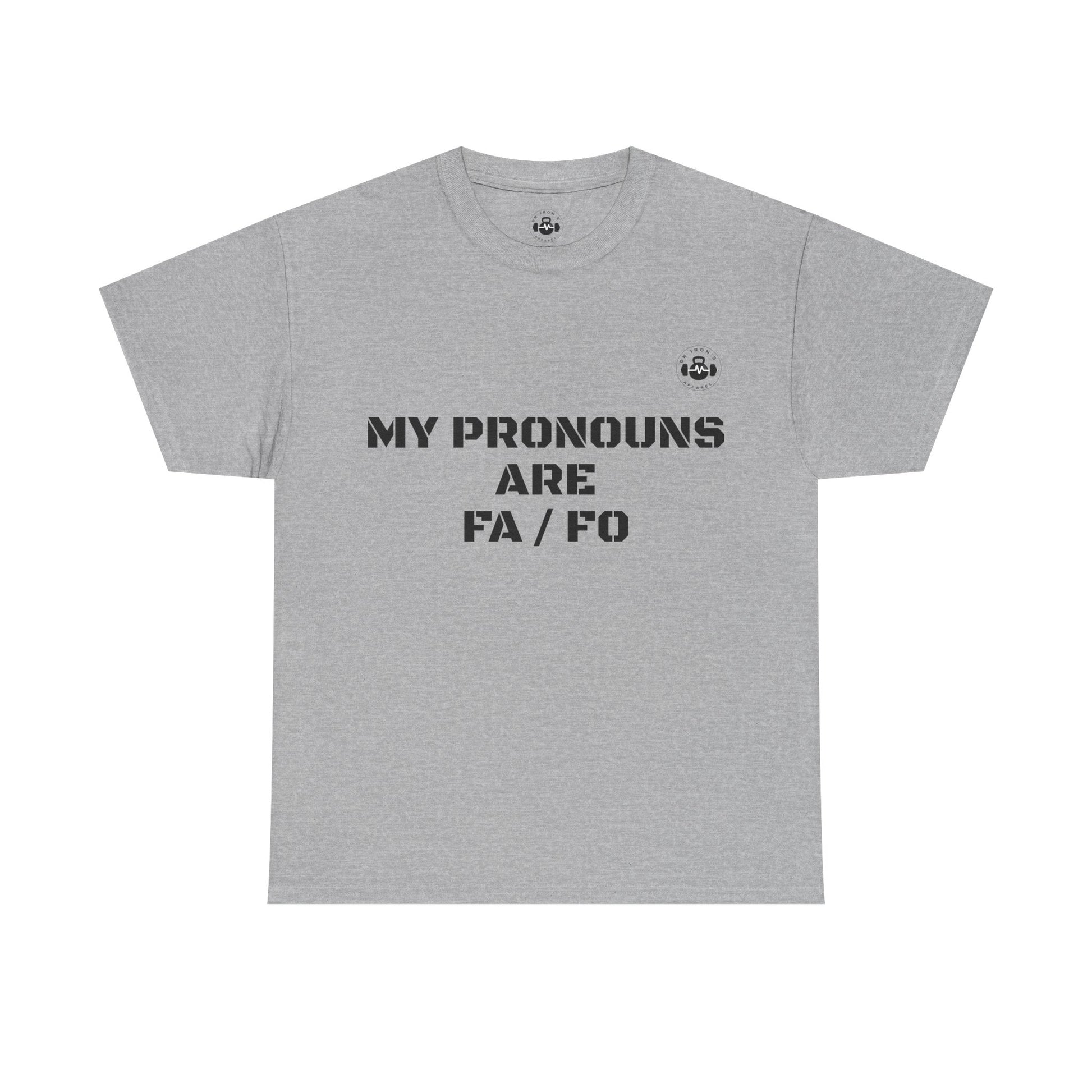 Unisex Heavy Cotton Tee - My Pronouns Are FA/FO, Pride Apparel, LGBTQ+ T-Shirt, Gender Expression Tee, Equality Support Shirt, [...]