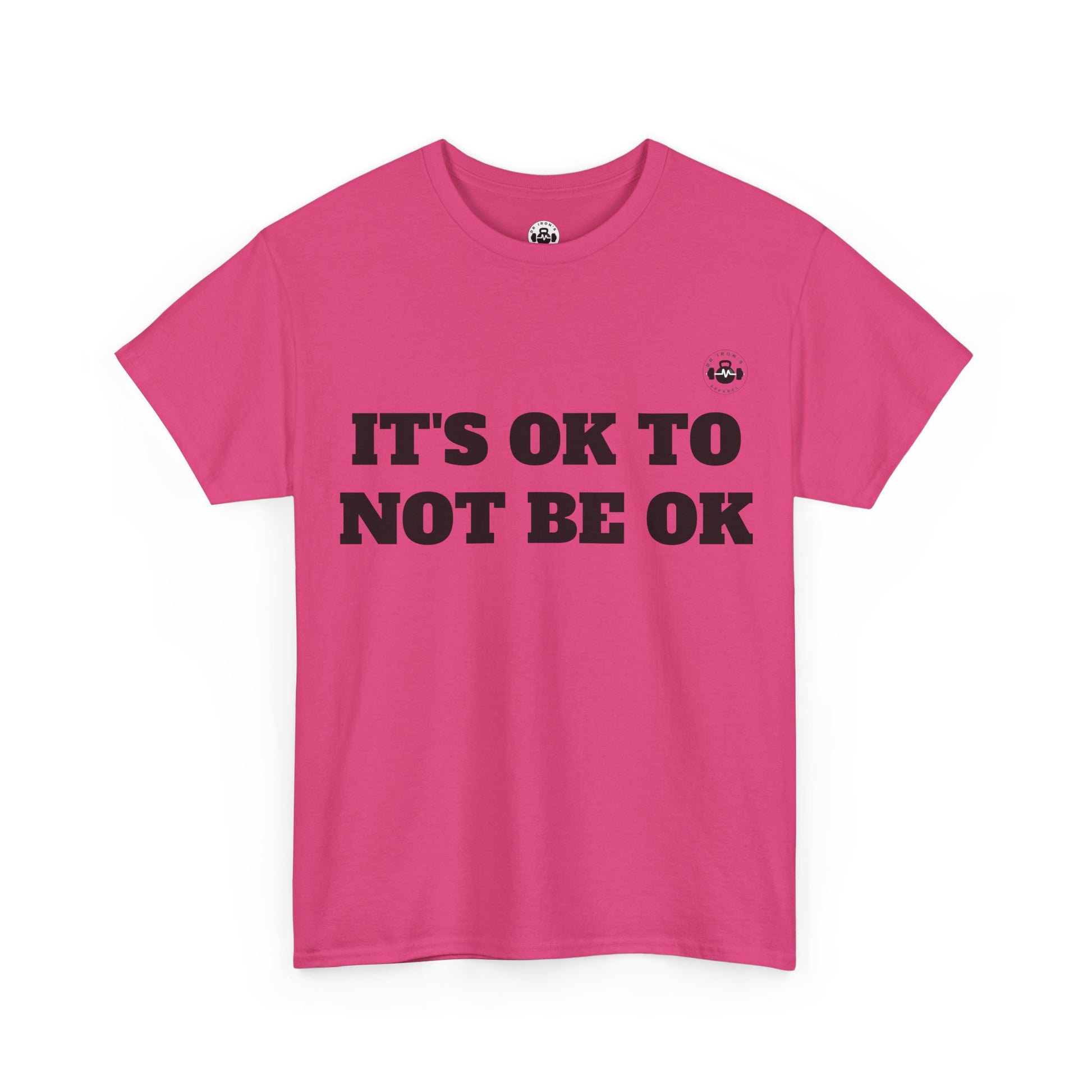 It's OK to Not Be OK Unisex Heavy Cotton Tee - Mental Health Awareness Tee, Casual Comfort, Inspirational Shirt, Self-Care Gift