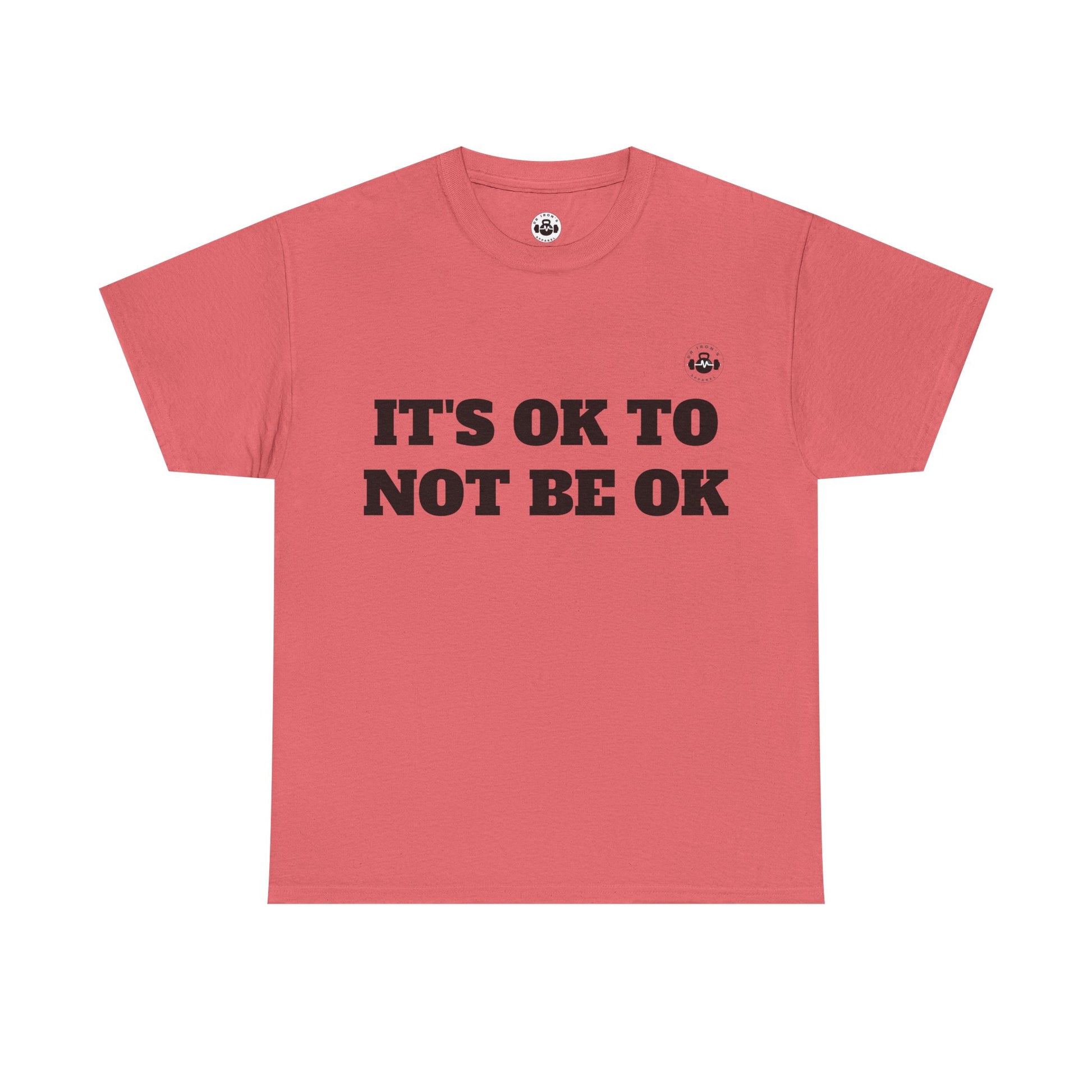 It's OK to Not Be OK Unisex Heavy Cotton Tee - Mental Health Awareness Tee, Casual Comfort, Inspirational Shirt, Self-Care Gift