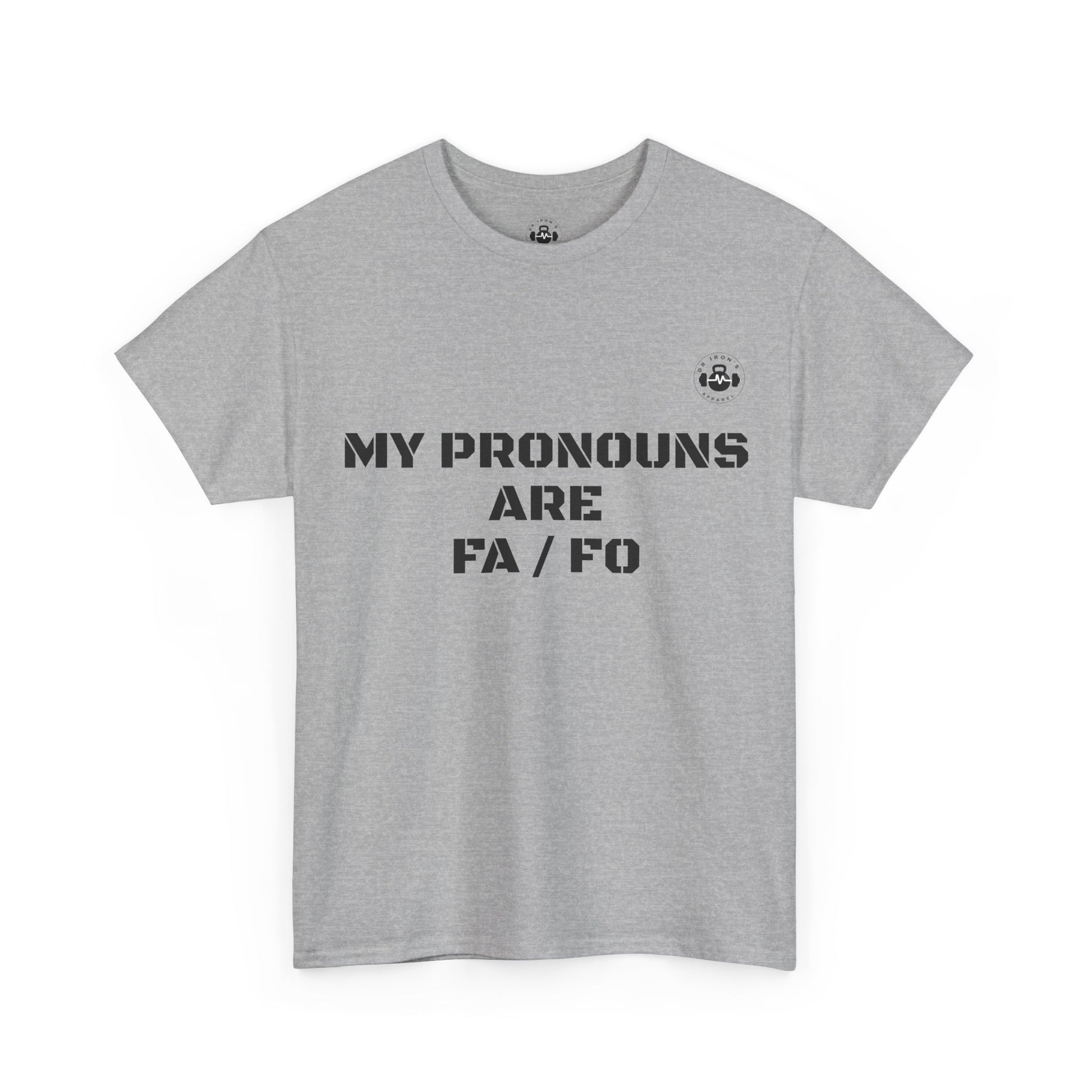 Unisex Heavy Cotton Tee - My Pronouns Are FA/FO, Pride Apparel, LGBTQ+ T-Shirt, Gender Expression Tee, Equality Support Shirt, [...]