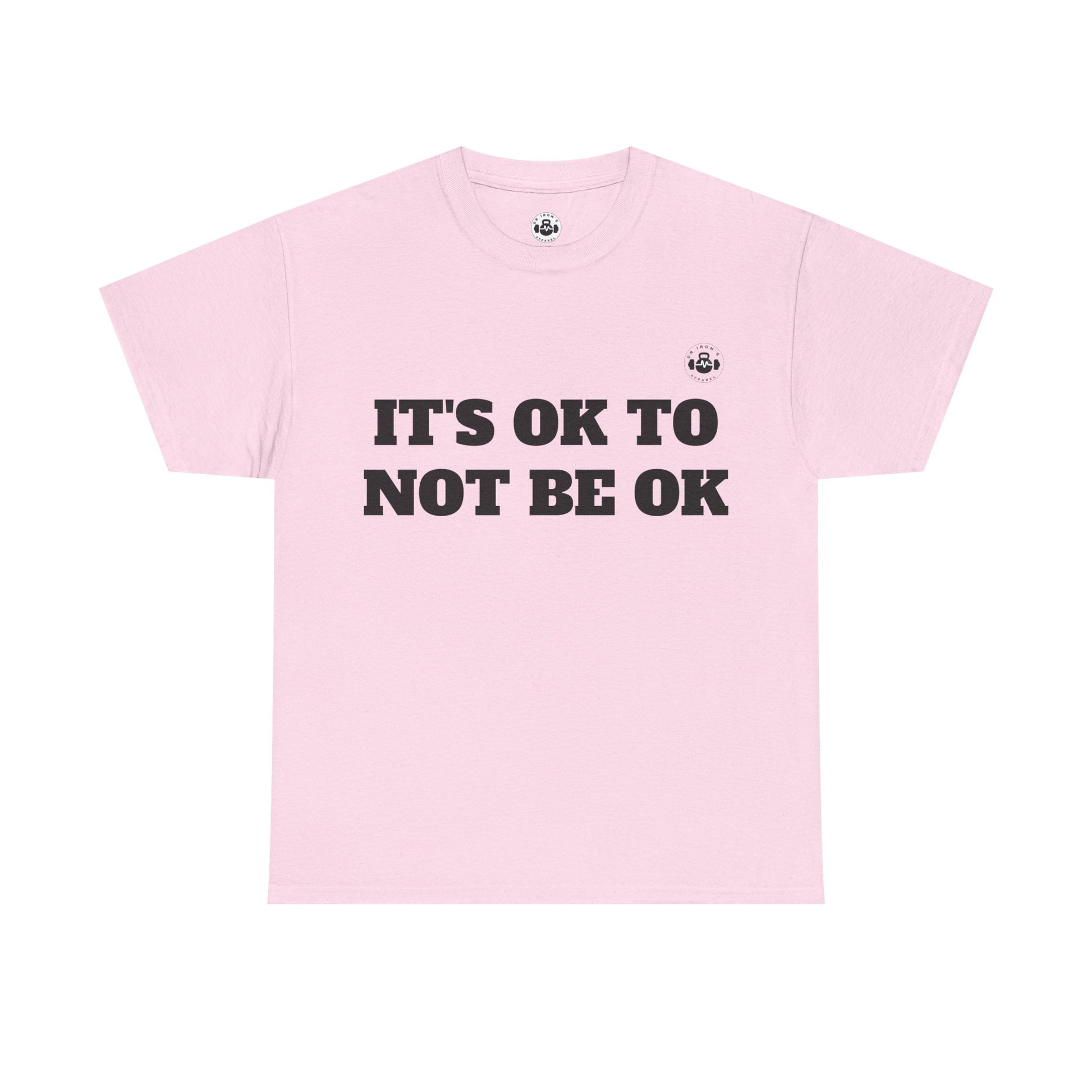 It's OK to Not Be OK Unisex Heavy Cotton Tee - Mental Health Awareness Tee, Casual Comfort, Inspirational Shirt, Self-Care Gift
