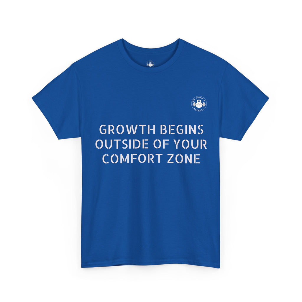 Inspirational Growth Tee, Motivational T-Shirt, Comfort Zone Quote, Unisex Cotton Top, Gift for Dreamers, Positive Vibes apparel
