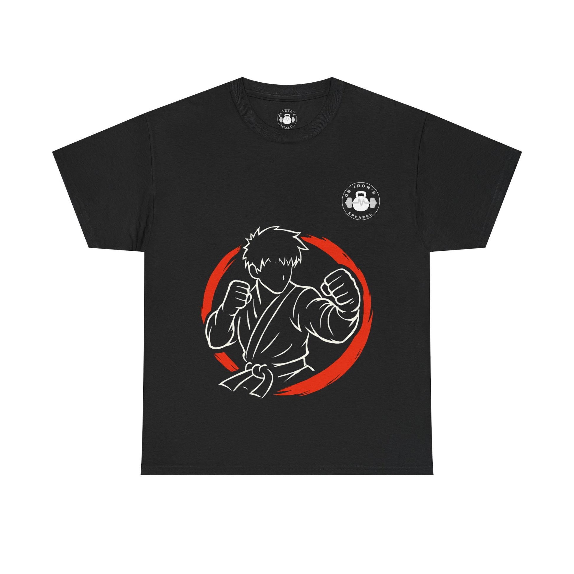 Unisex Heavy Cotton Tee with Artistic Red Design, Comfortable Everyday Wear, Casual Gift, Perfect for Art Lovers, Graphic Tee