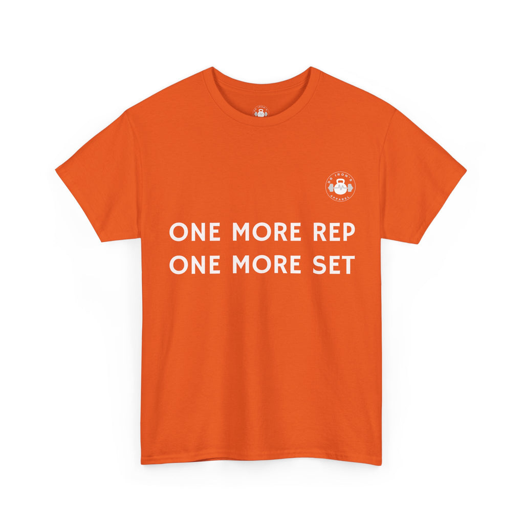 Gym Motivation Tee: One More Rep One More Set, Fitness Apparel, Workout Shirt, Unisex Cotton Tee, Gift for Gym Lovers
