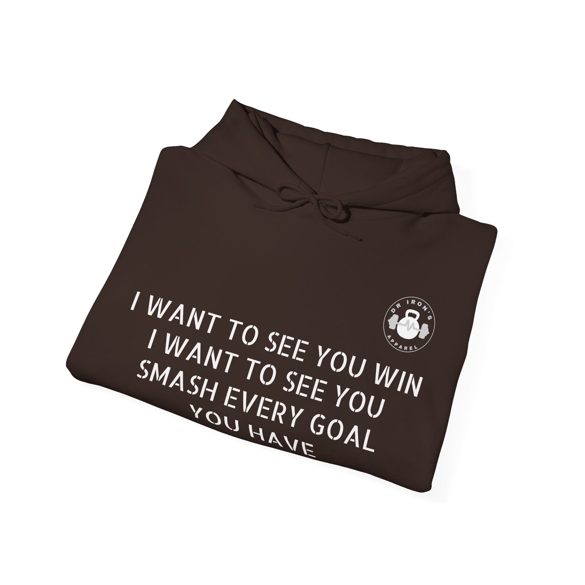 Motivational Fitness Hoodie, Unisex Sweatshirt, Workout Apparel, Goal-Setting Gear, Fitness Gift, Inspirational Gym Wear