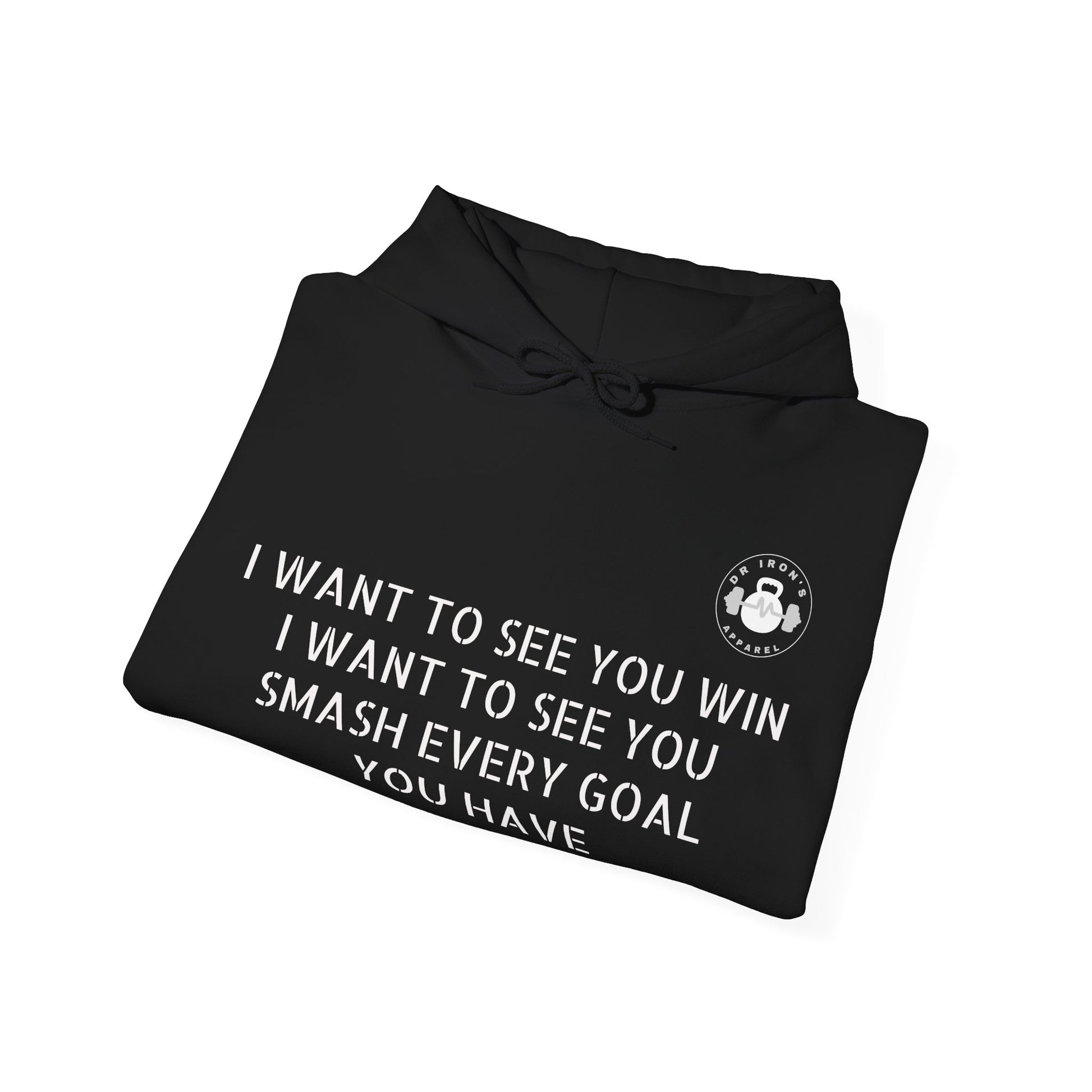 Motivational Fitness Hoodie, Unisex Sweatshirt, Workout Apparel, Goal-Setting Gear, Fitness Gift, Inspirational Gym Wear