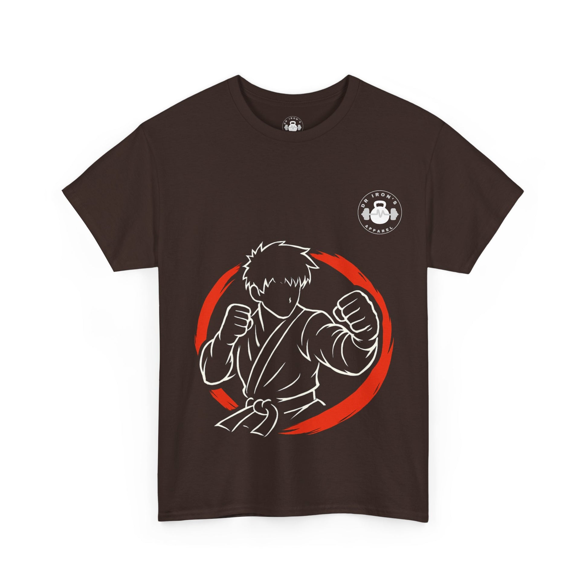Unisex Heavy Cotton Tee with Artistic Red Design, Comfortable Everyday Wear, Casual Gift, Perfect for Art Lovers, Graphic Tee