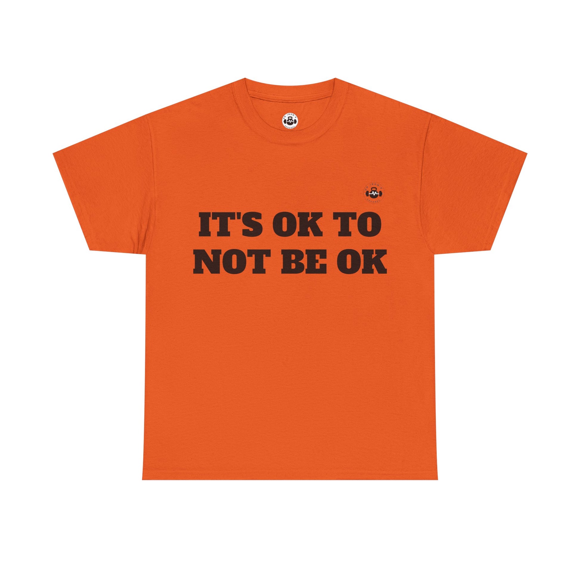 It's OK to Not Be OK Unisex Heavy Cotton Tee - Mental Health Awareness Tee, Casual Comfort, Inspirational Shirt, Self-Care Gift