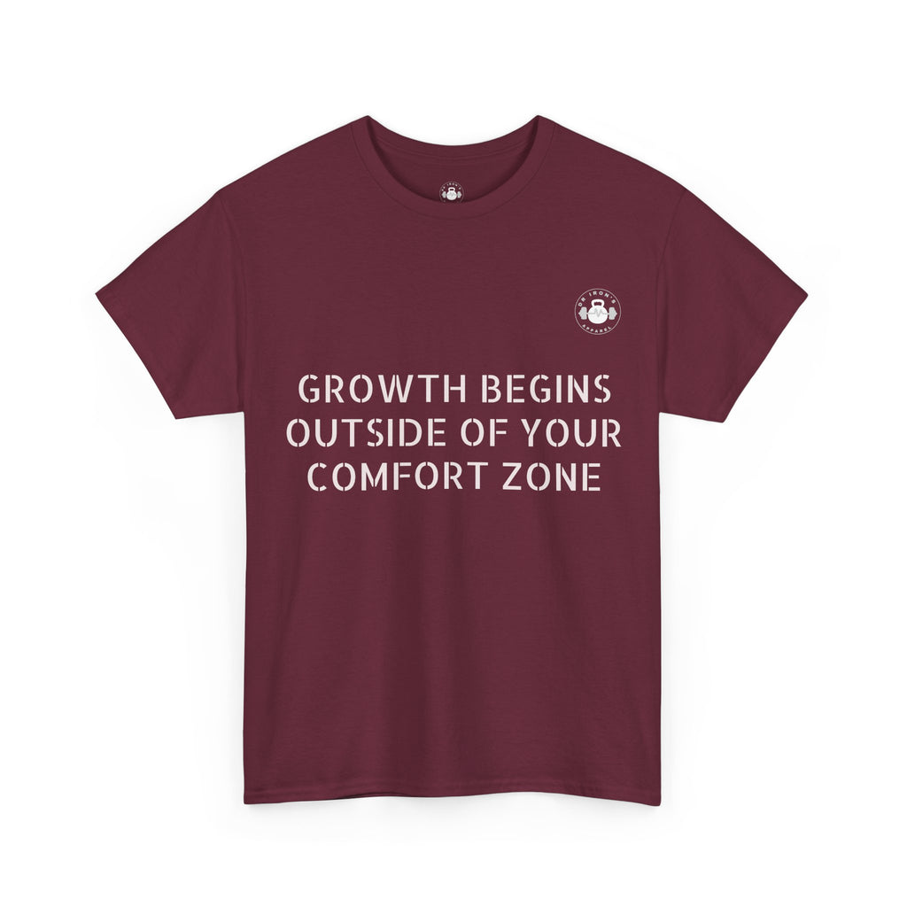 Inspirational Growth Tee, Motivational T-Shirt, Comfort Zone Quote, Unisex Cotton Top, Gift for Dreamers, Positive Vibes apparel