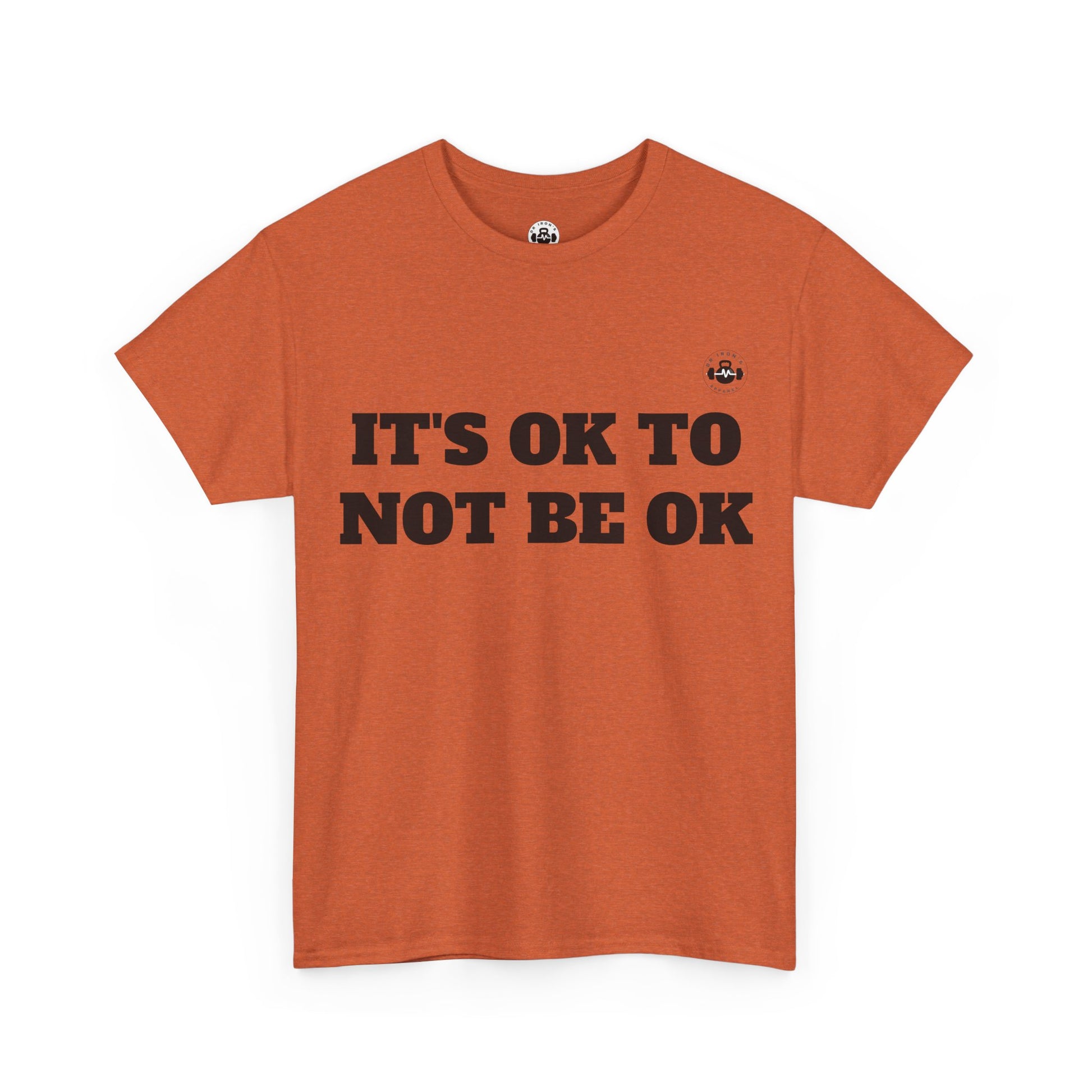 It's OK to Not Be OK Unisex Heavy Cotton Tee - Mental Health Awareness Tee, Casual Comfort, Inspirational Shirt, Self-Care Gift