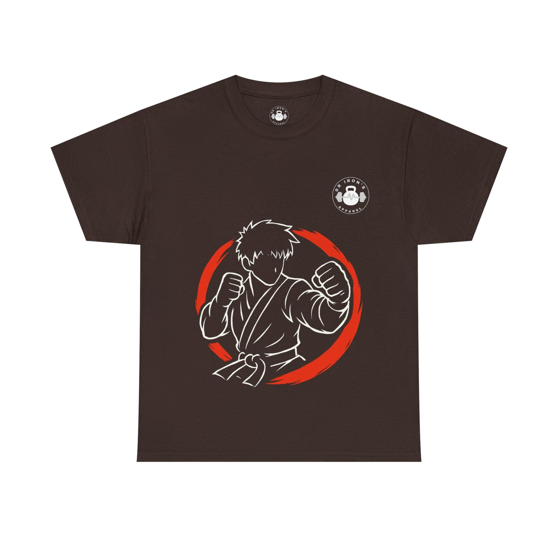 Unisex Heavy Cotton Tee with Artistic Red Design, Comfortable Everyday Wear, Casual Gift, Perfect for Art Lovers, Graphic Tee