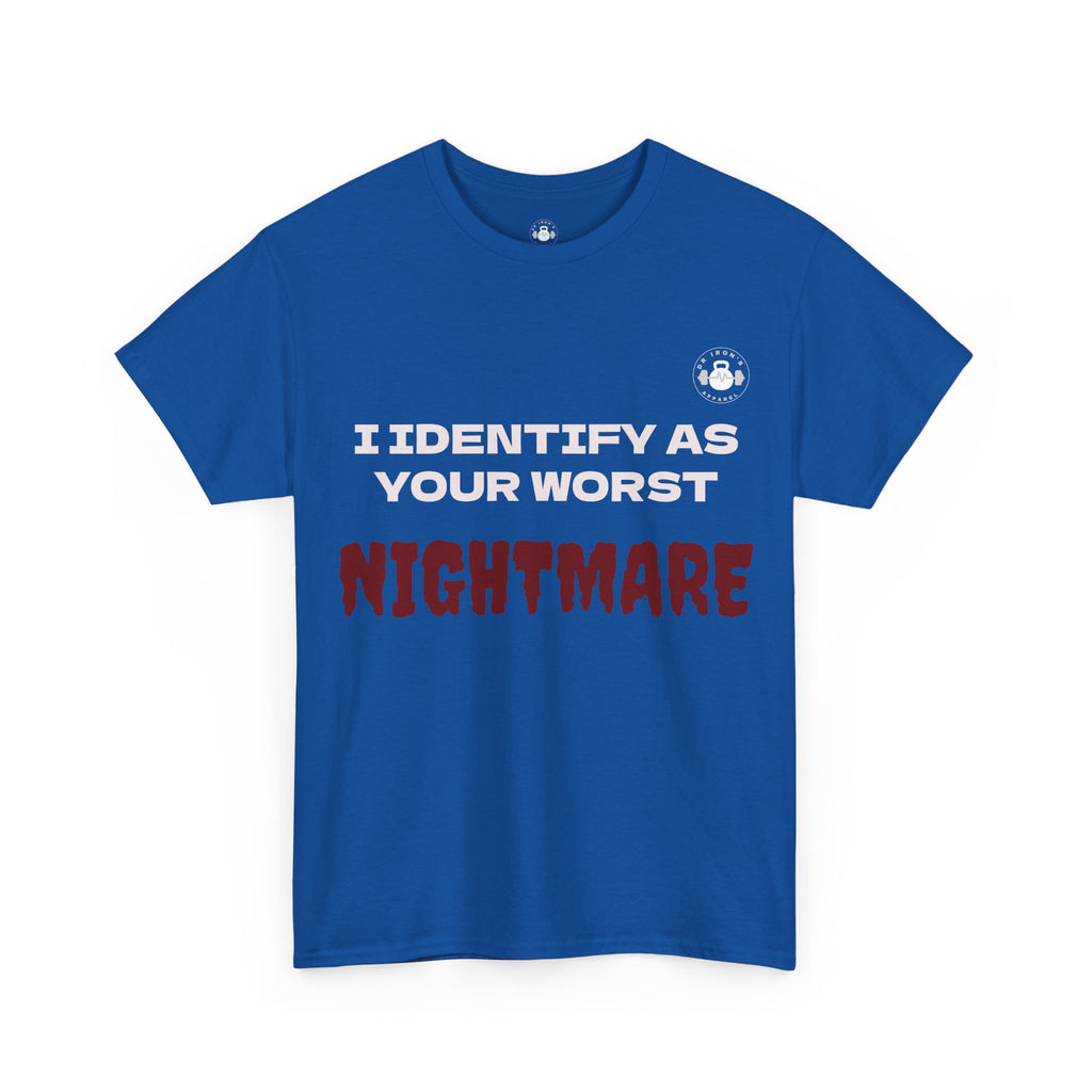 Unisex Heavy Cotton Tee with 'I Identify As Your Worst Nightmare' Print - Casual Tee, Funny Shirt, Halloween Costume, Gift for [...]