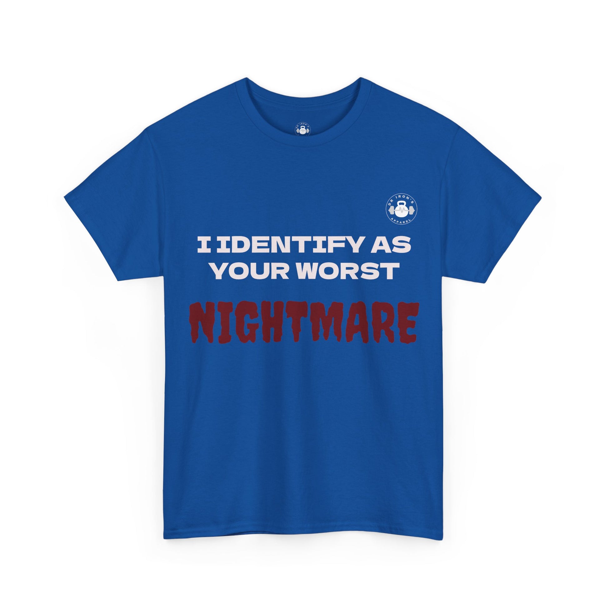 Unisex Heavy Cotton Tee with 'I Identify As Your Worst Nightmare' Print - Casual Tee, Funny Shirt, Halloween Costume, Gift for [...]