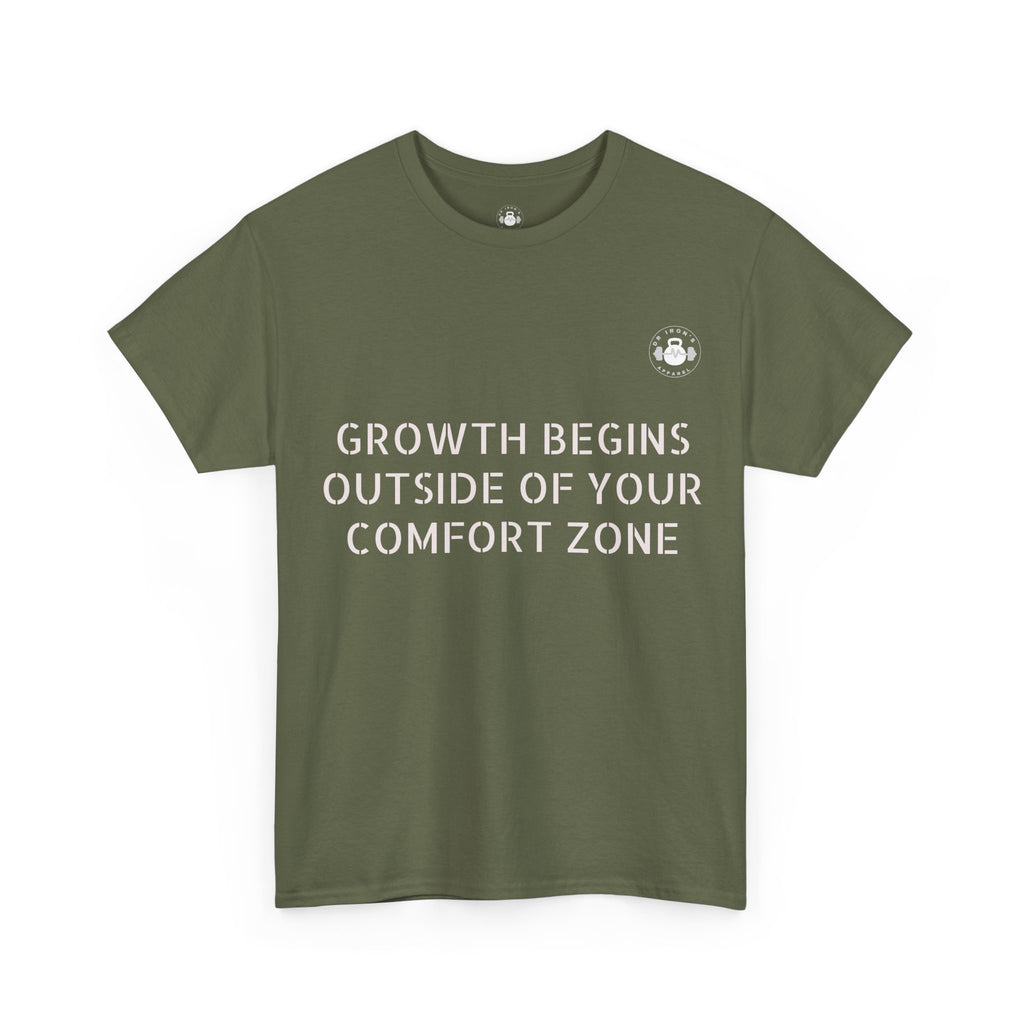 Inspirational Growth Tee, Motivational T-Shirt, Comfort Zone Quote, Unisex Cotton Top, Gift for Dreamers, Positive Vibes apparel
