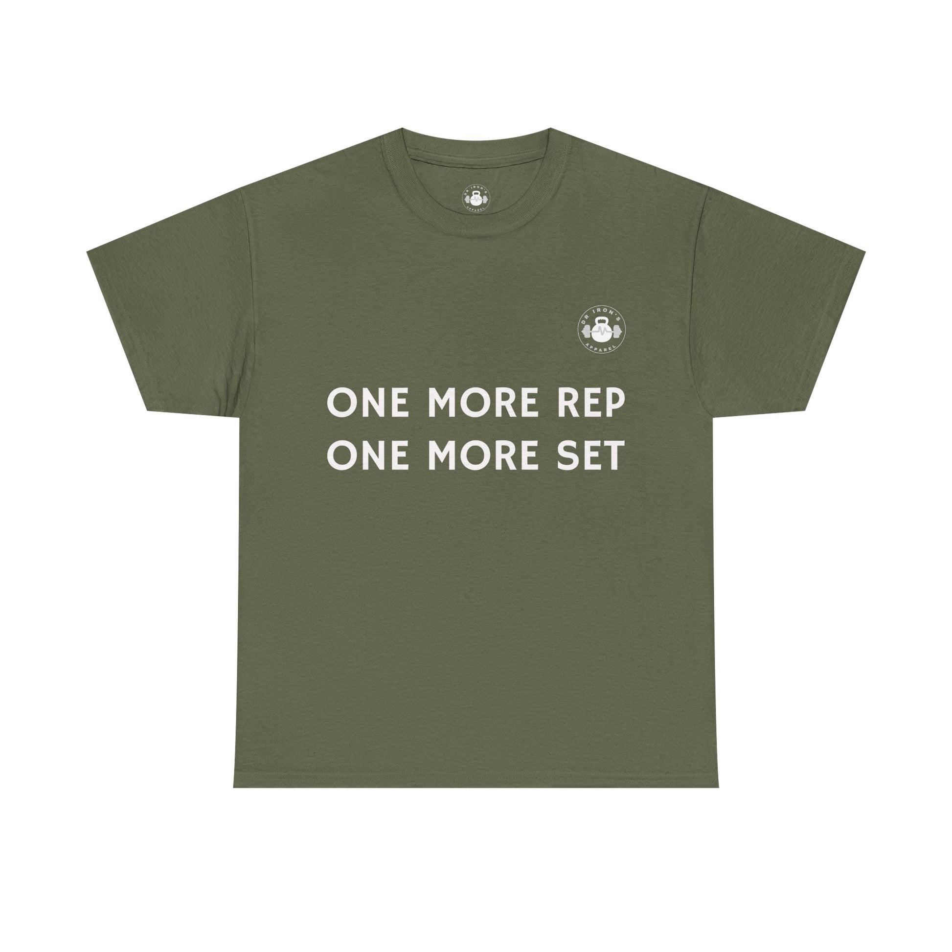Gym Motivation Tee: One More Rep One More Set, Fitness Apparel, Workout Shirt, Unisex Cotton Tee, Gift for Gym Lovers