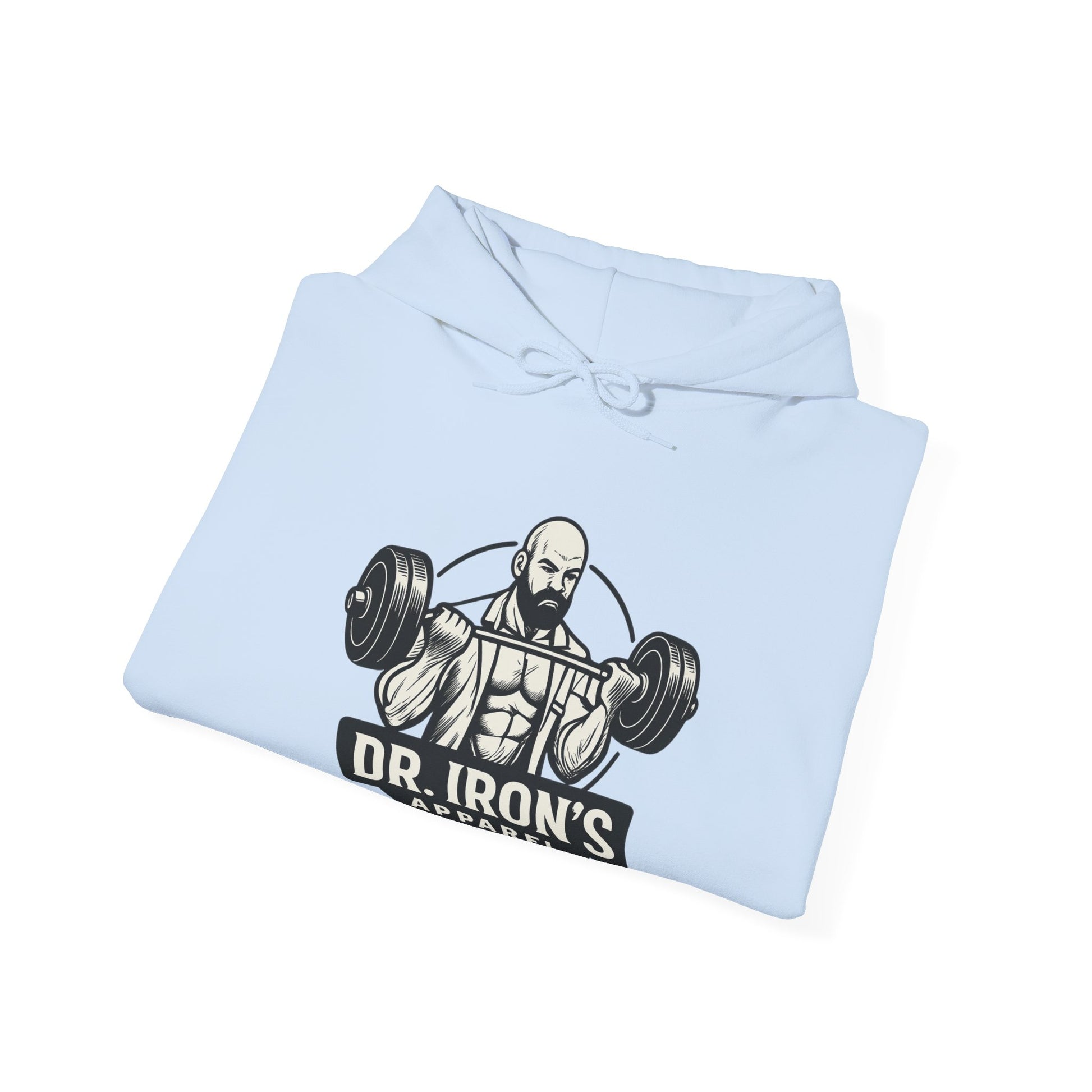 Dr. Iron's Motivational Fitness Hoodie, Gym Apparel, Unisex Sweatshirt, Workout Gift, Inspirational Clothing, Fitness Goals