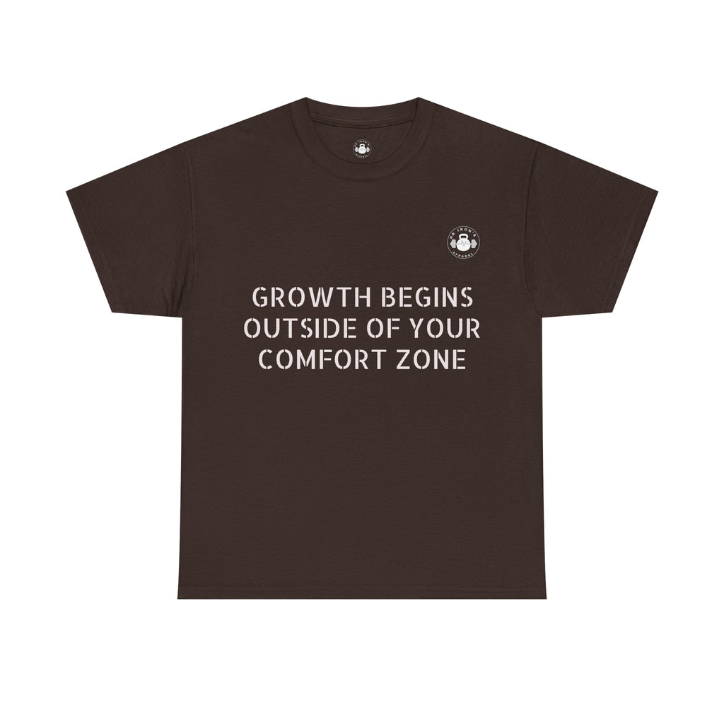 Inspirational Growth Tee, Motivational T-Shirt, Comfort Zone Quote, Unisex Cotton Top, Gift for Dreamers, Positive Vibes apparel