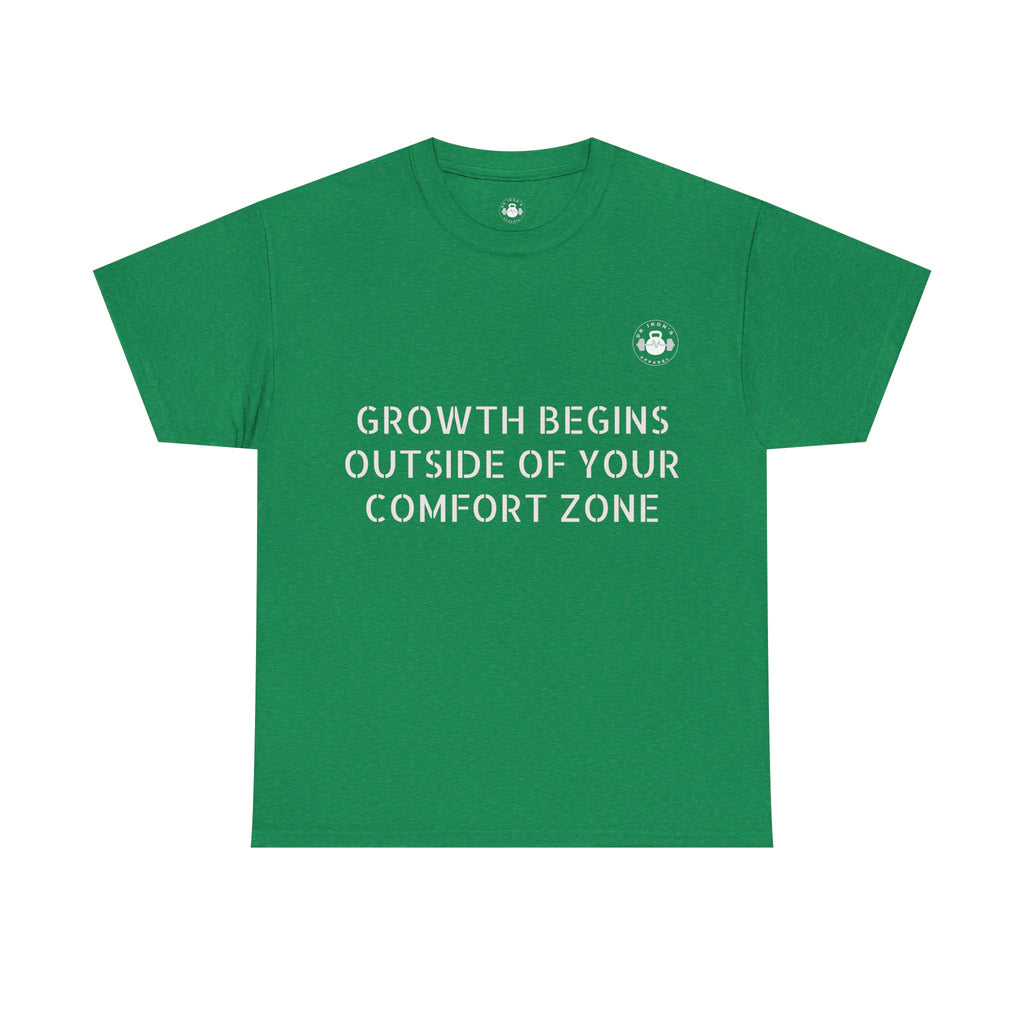 Inspirational Growth Tee, Motivational T-Shirt, Comfort Zone Quote, Unisex Cotton Top, Gift for Dreamers, Positive Vibes apparel