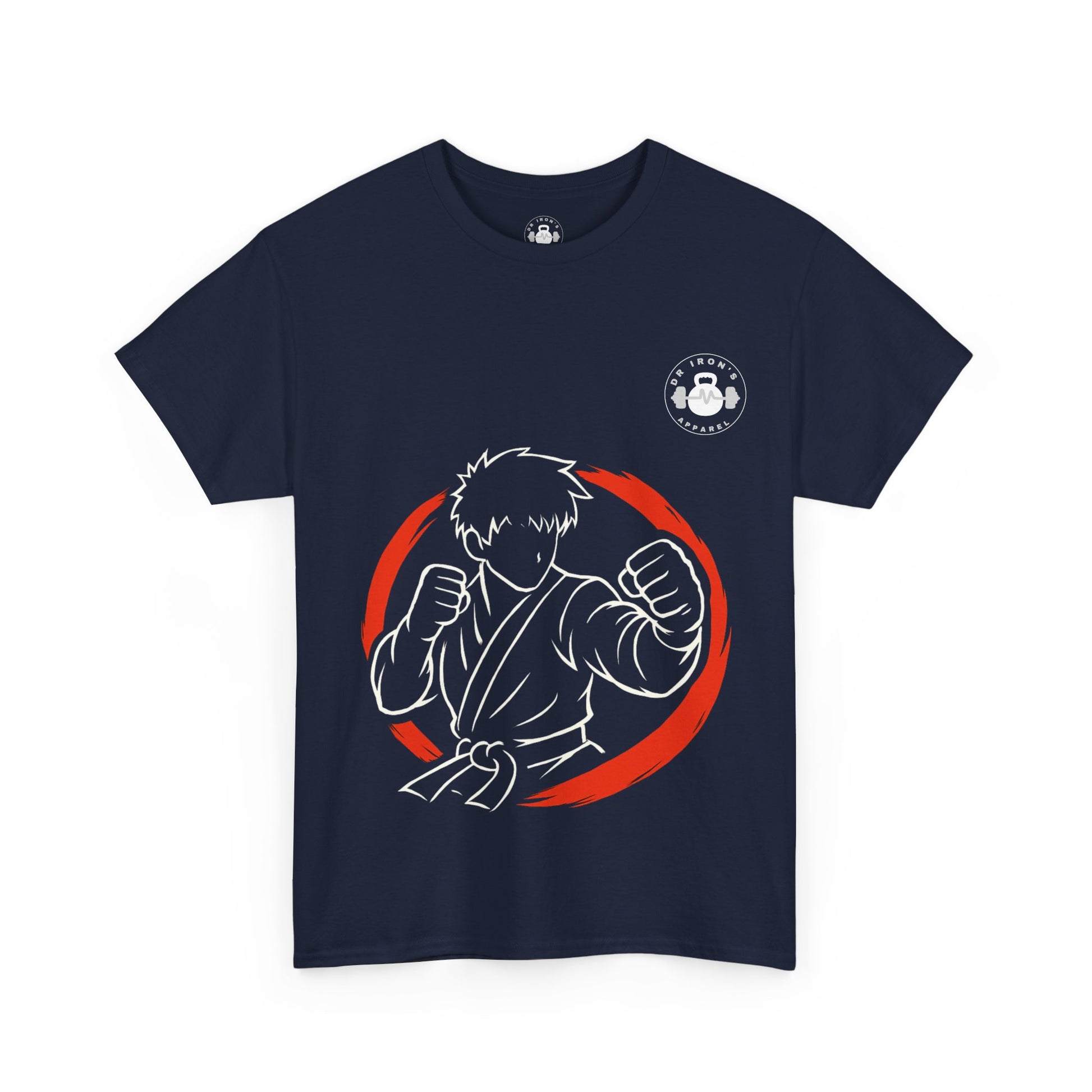Unisex Heavy Cotton Tee with Artistic Red Design, Comfortable Everyday Wear, Casual Gift, Perfect for Art Lovers, Graphic Tee