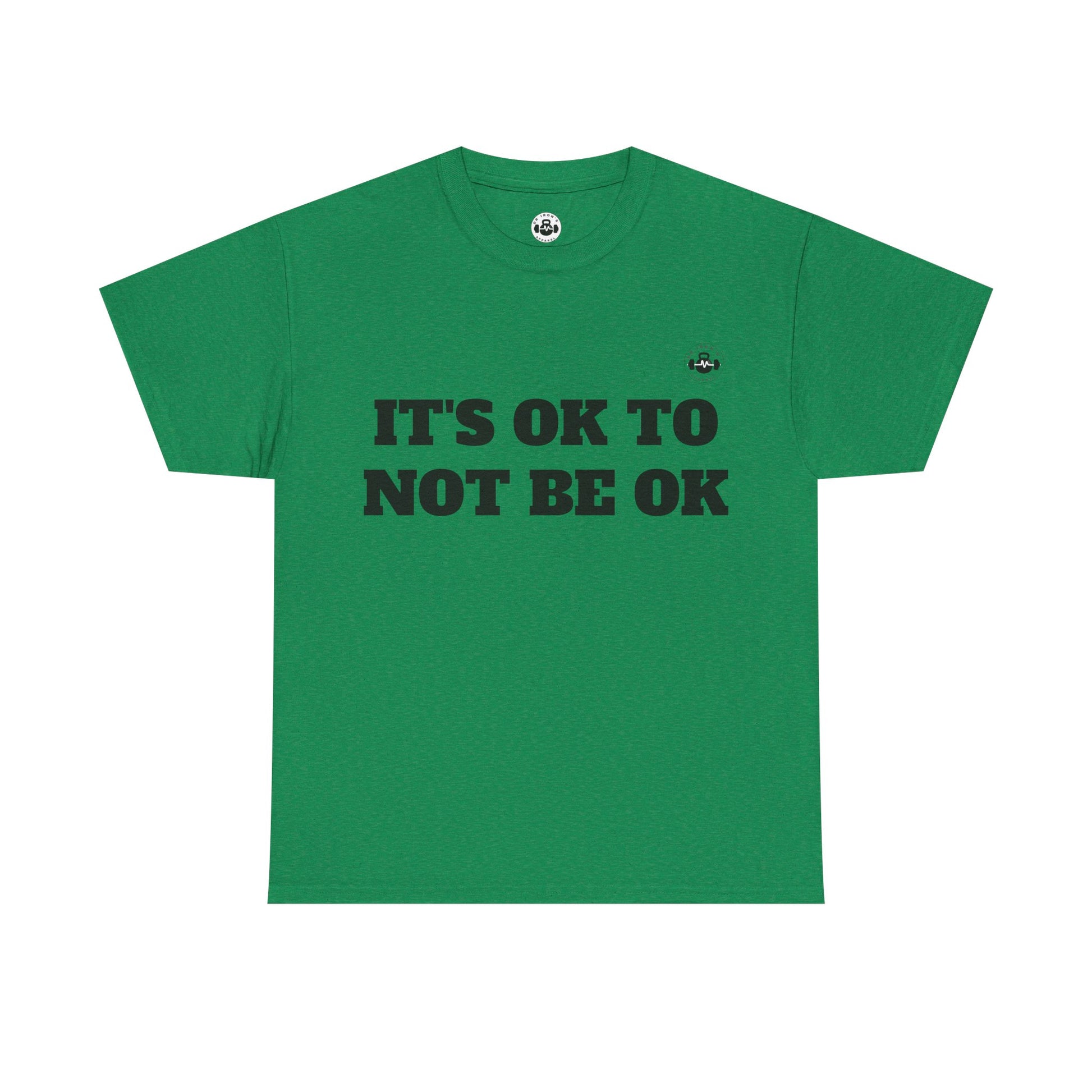 It's OK to Not Be OK Unisex Heavy Cotton Tee - Mental Health Awareness Tee, Casual Comfort, Inspirational Shirt, Self-Care Gift