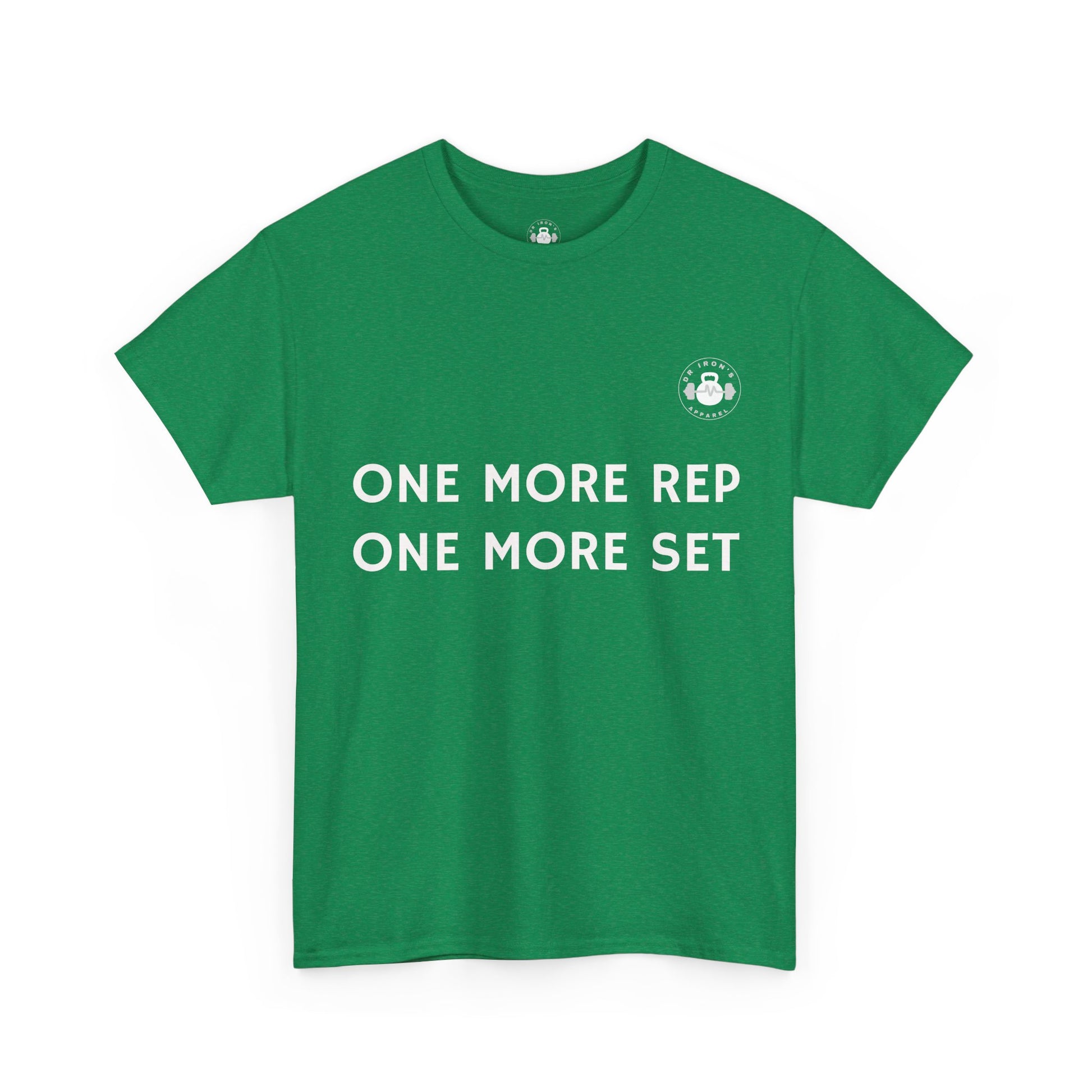 Gym Motivation Tee: One More Rep One More Set, Fitness Apparel, Workout Shirt, Unisex Cotton Tee, Gift for Gym Lovers