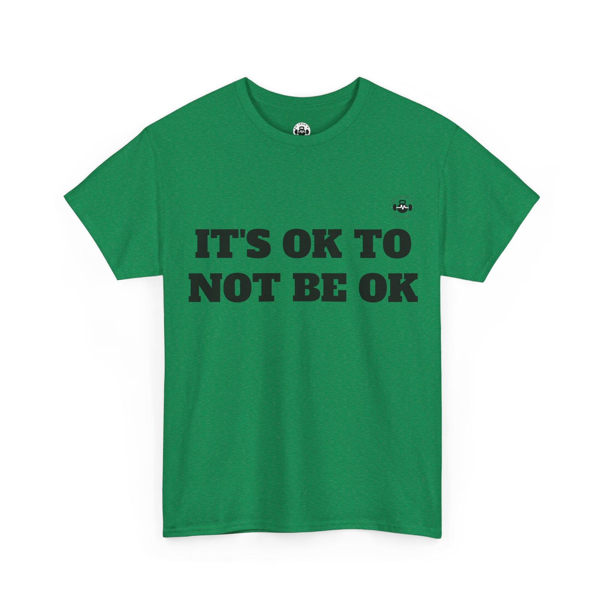 It's OK to Not Be OK Unisex Heavy Cotton Tee - Mental Health Awareness Tee, Casual Comfort, Inspirational Shirt, Self-Care Gift