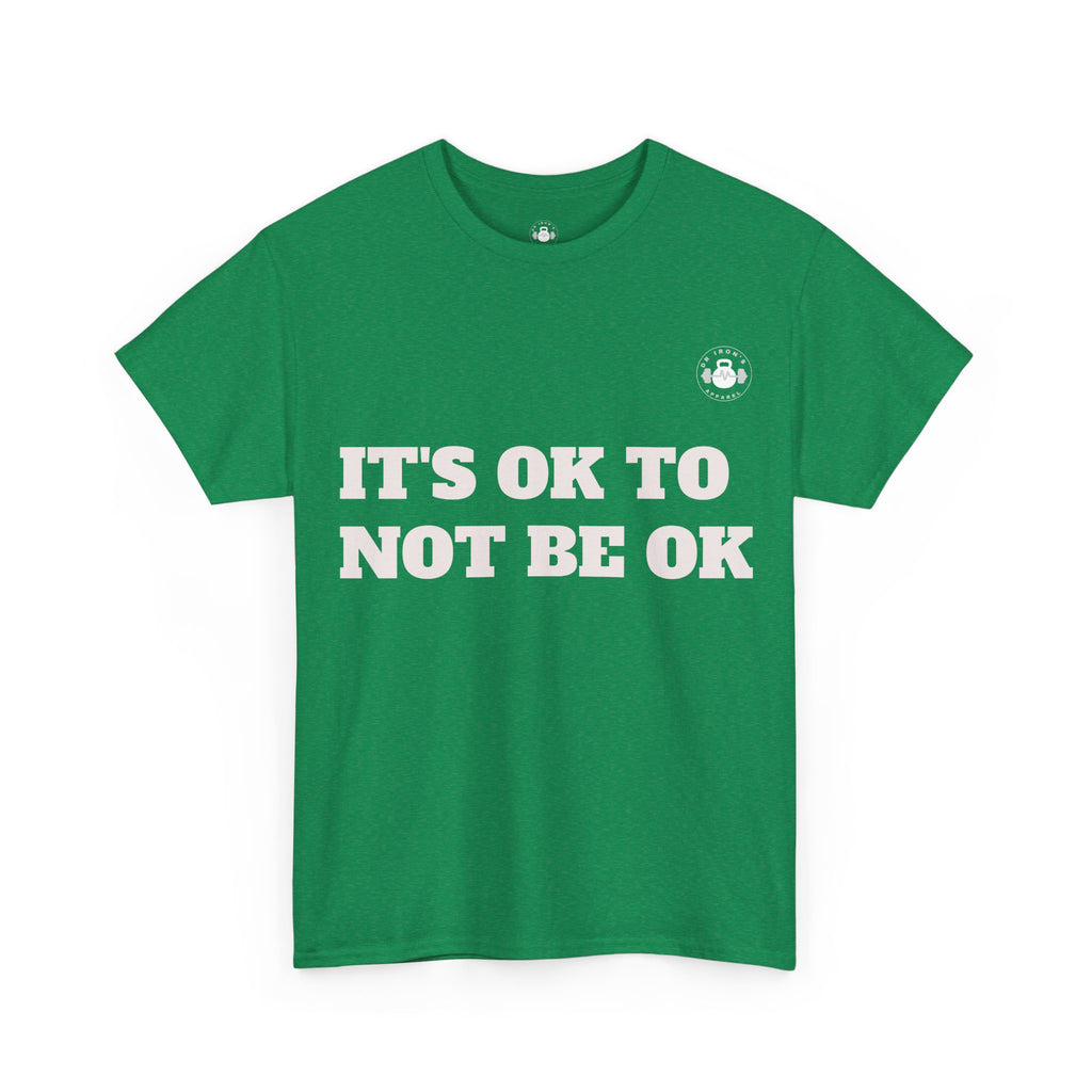 Unisex Heavy Cotton Tee - It's OK to Not Be OK T-Shirt, Mental Health Awareness Shirt, Self-Care Apparel, Gift for Friends, [...]