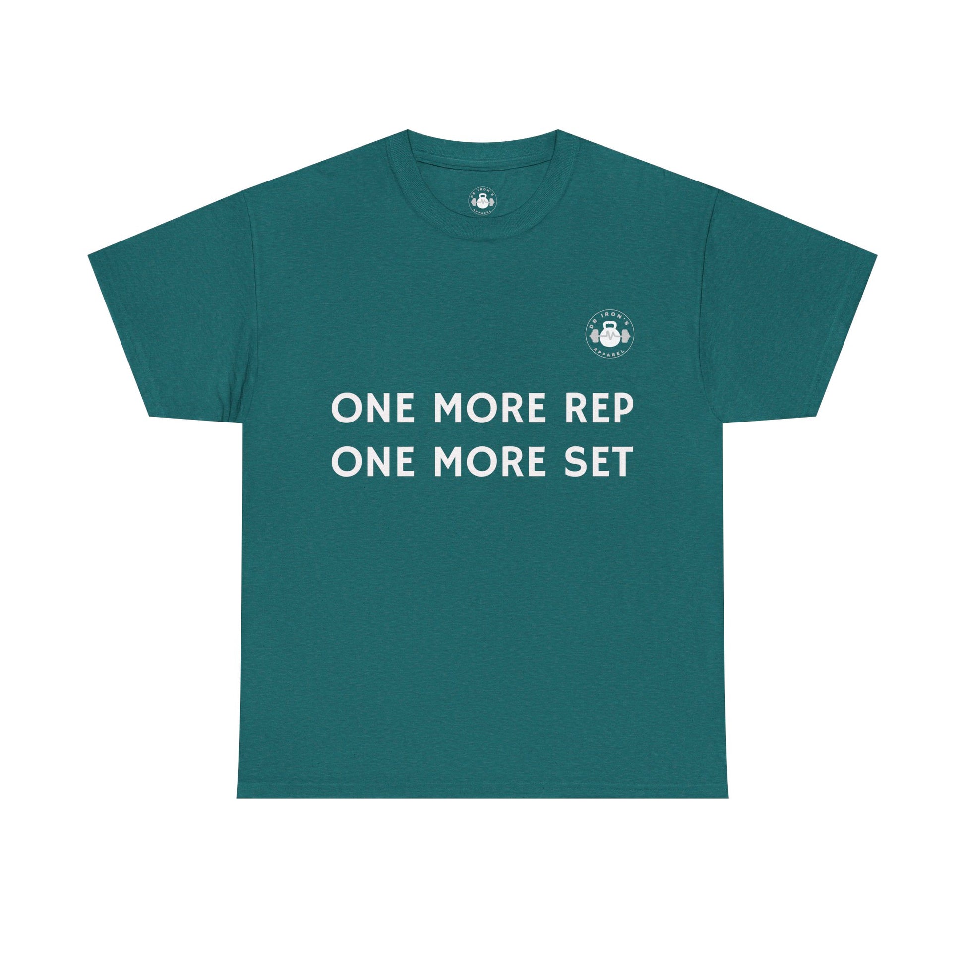 Gym Motivation Tee: One More Rep One More Set, Fitness Apparel, Workout Shirt, Unisex Cotton Tee, Gift for Gym Lovers