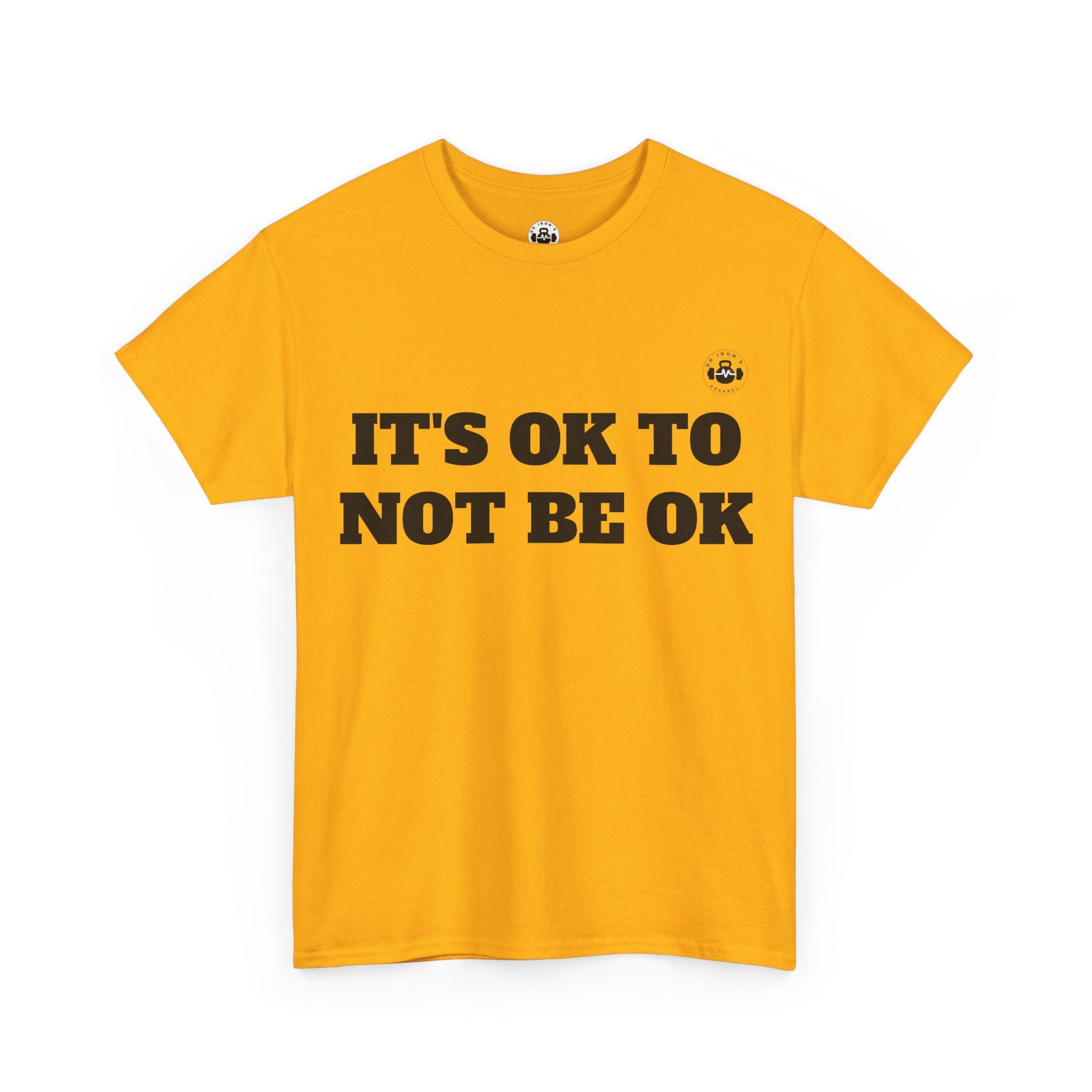 It's OK to Not Be OK Unisex Heavy Cotton Tee - Mental Health Awareness Tee, Casual Comfort, Inspirational Shirt, Self-Care Gift