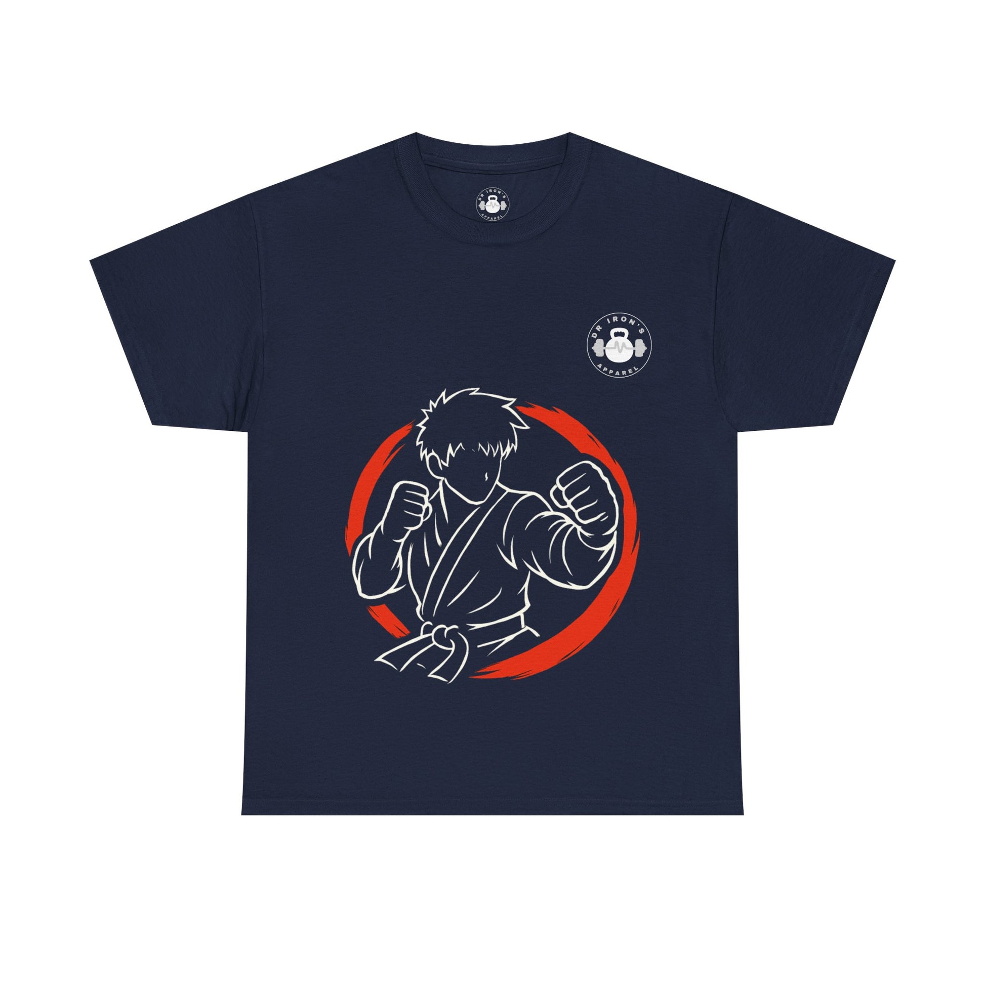 Unisex Heavy Cotton Tee with Artistic Red Design, Comfortable Everyday Wear, Casual Gift, Perfect for Art Lovers, Graphic Tee