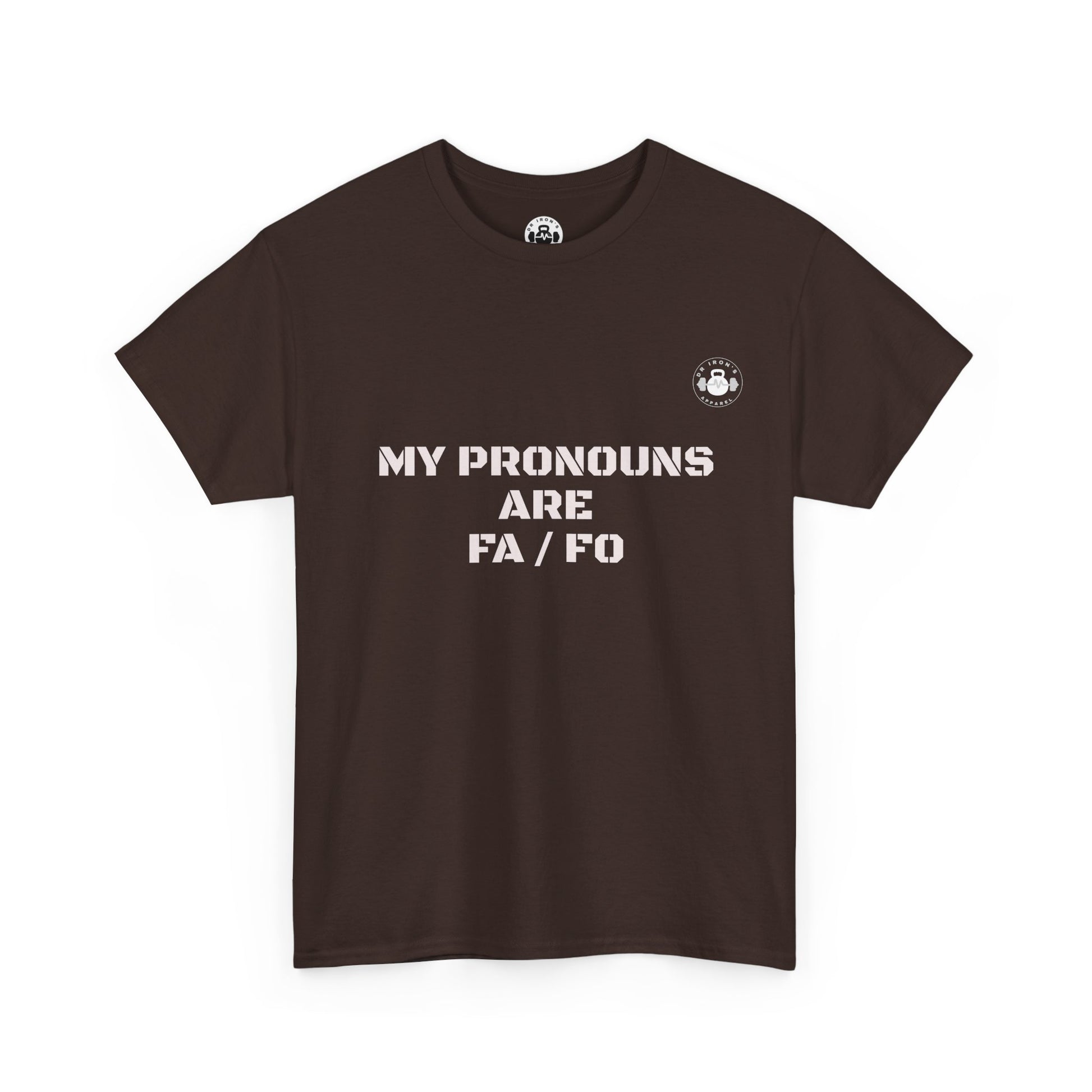 Unisex Heavy Cotton Tee - My Pronouns Are FA/FO, Gender Inclusive T-Shirt, LGBTQ+ Pride Apparel, Statement Tee, Comfortable Everyday Wear