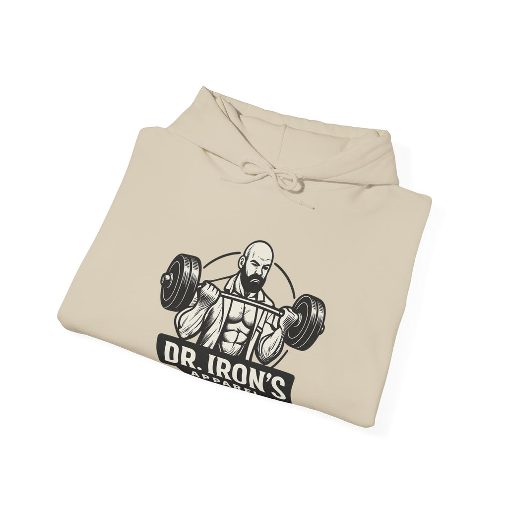 Dr. Iron's Motivational Fitness Hoodie, Gym Apparel, Unisex Sweatshirt, Workout Gift, Inspirational Clothing, Fitness Goals